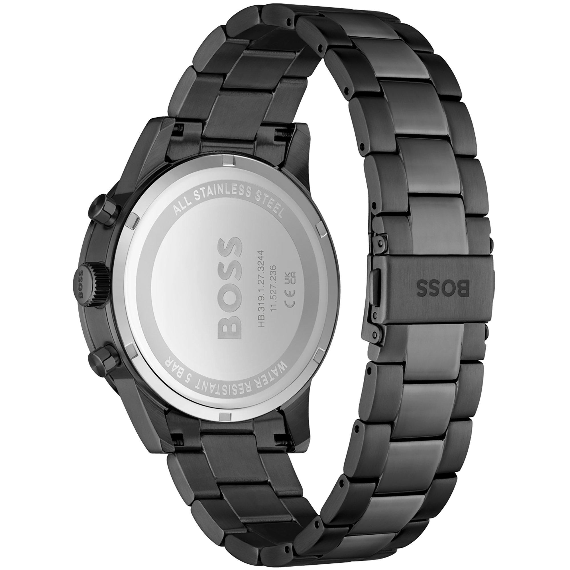 Grey - Boss - Men's Allure 44mm Stainless Steel Water Resistant Analogue Quartz Watch - 2