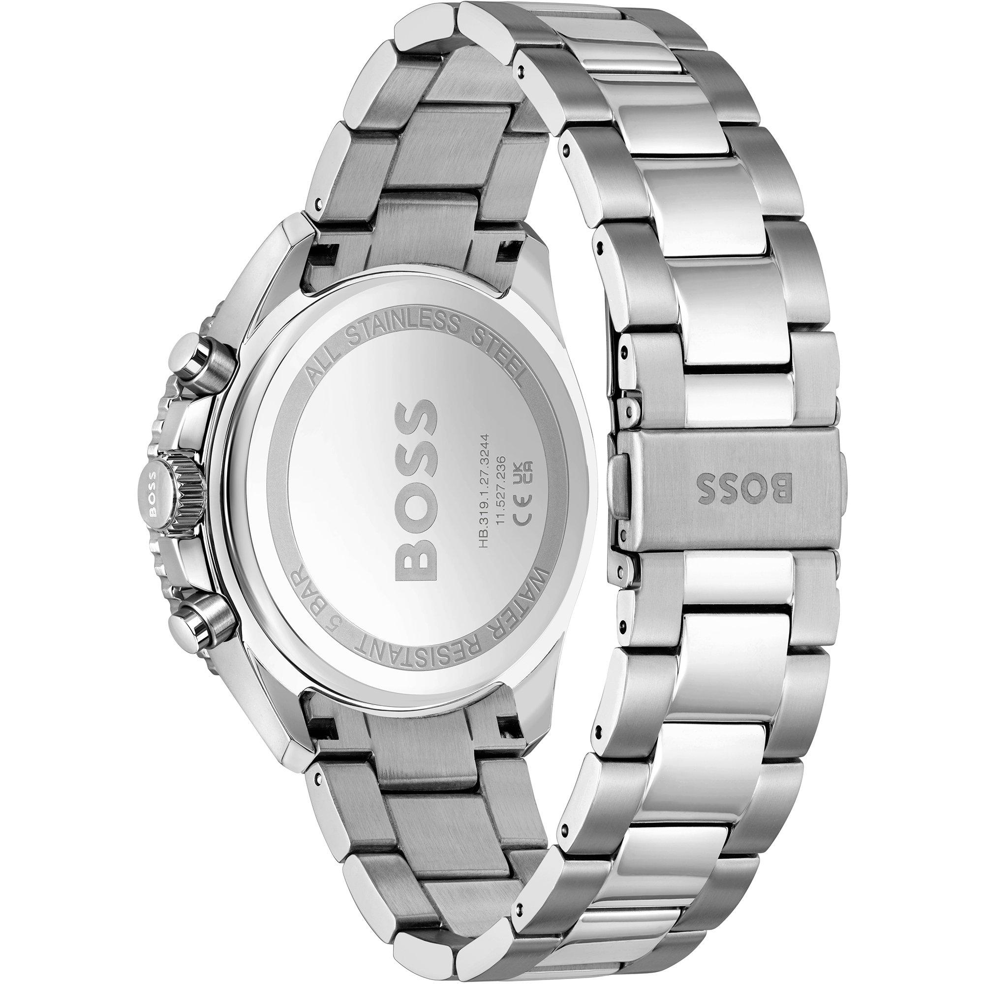 Blue/Silver - Boss - Men's Runner Watch with Rotating Bezel - 2
