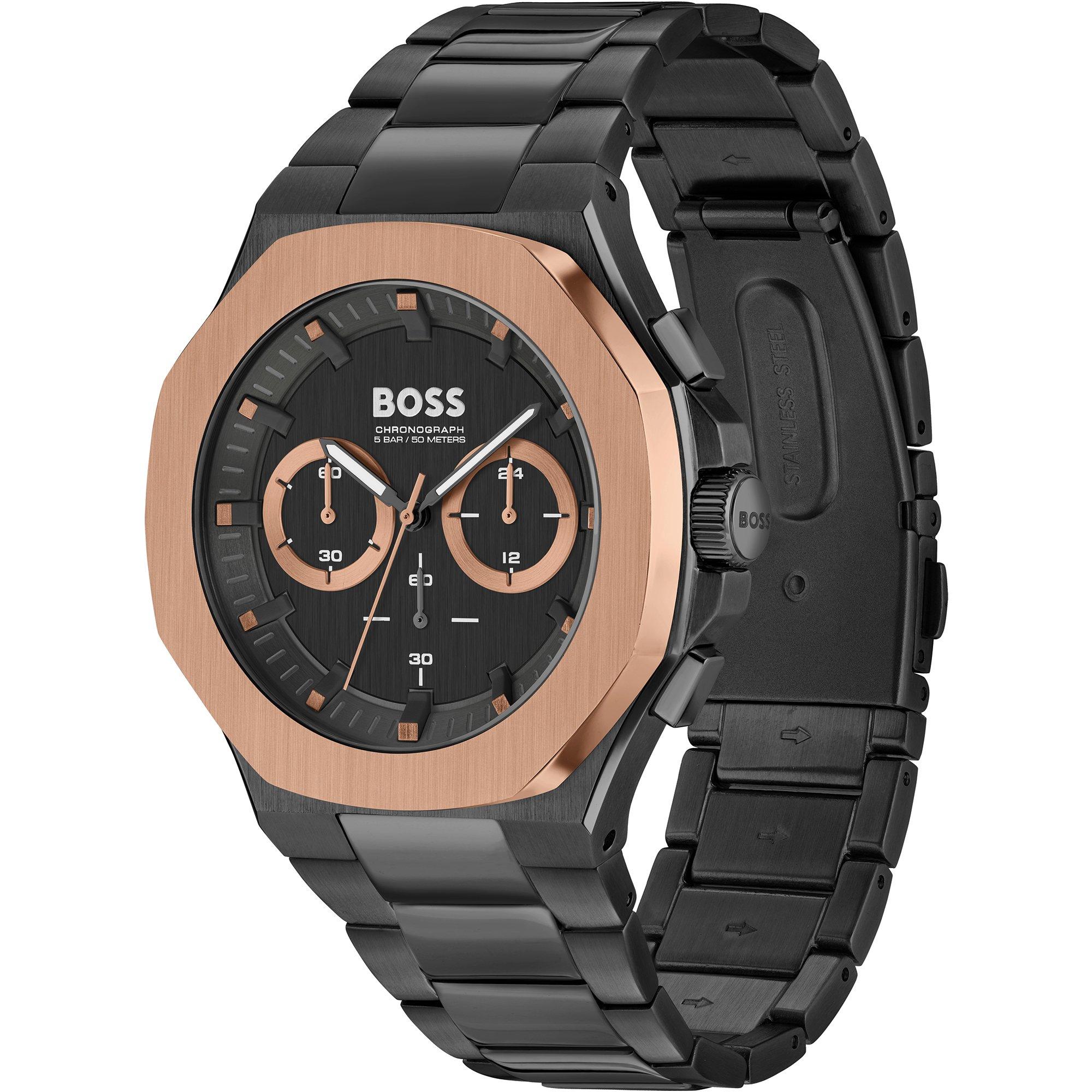 Black/Black - Boss - Men's BssJwl Taper Chronograph Watch - 3