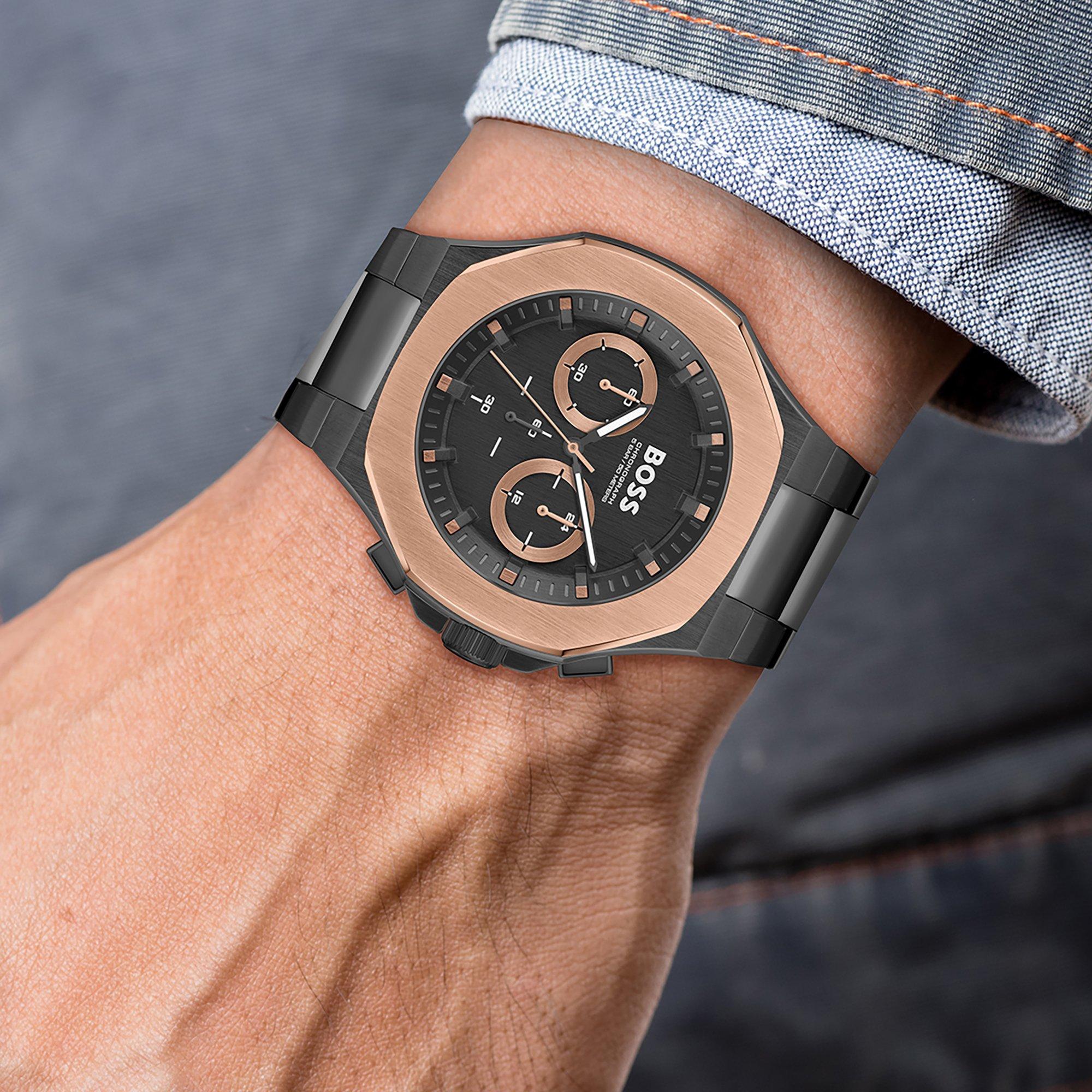 Black/Black - Boss - Men's BssJwl Taper Chronograph Watch - 4