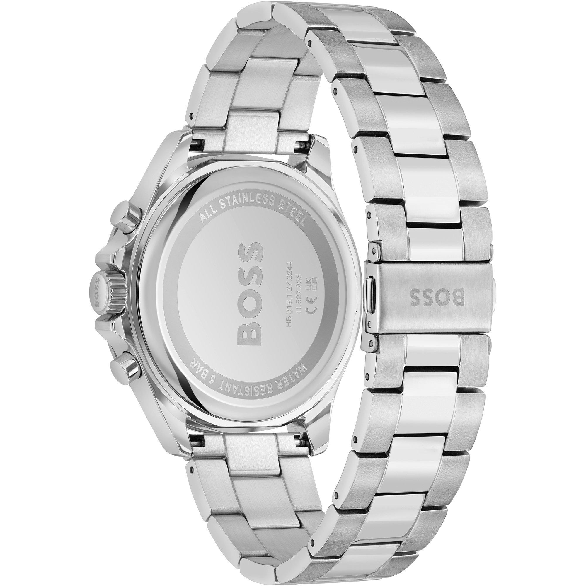 Blue/Silver - Boss - Men's Troper Chronograph 44mm Water Resistant Analogue Quartz Watch - 2