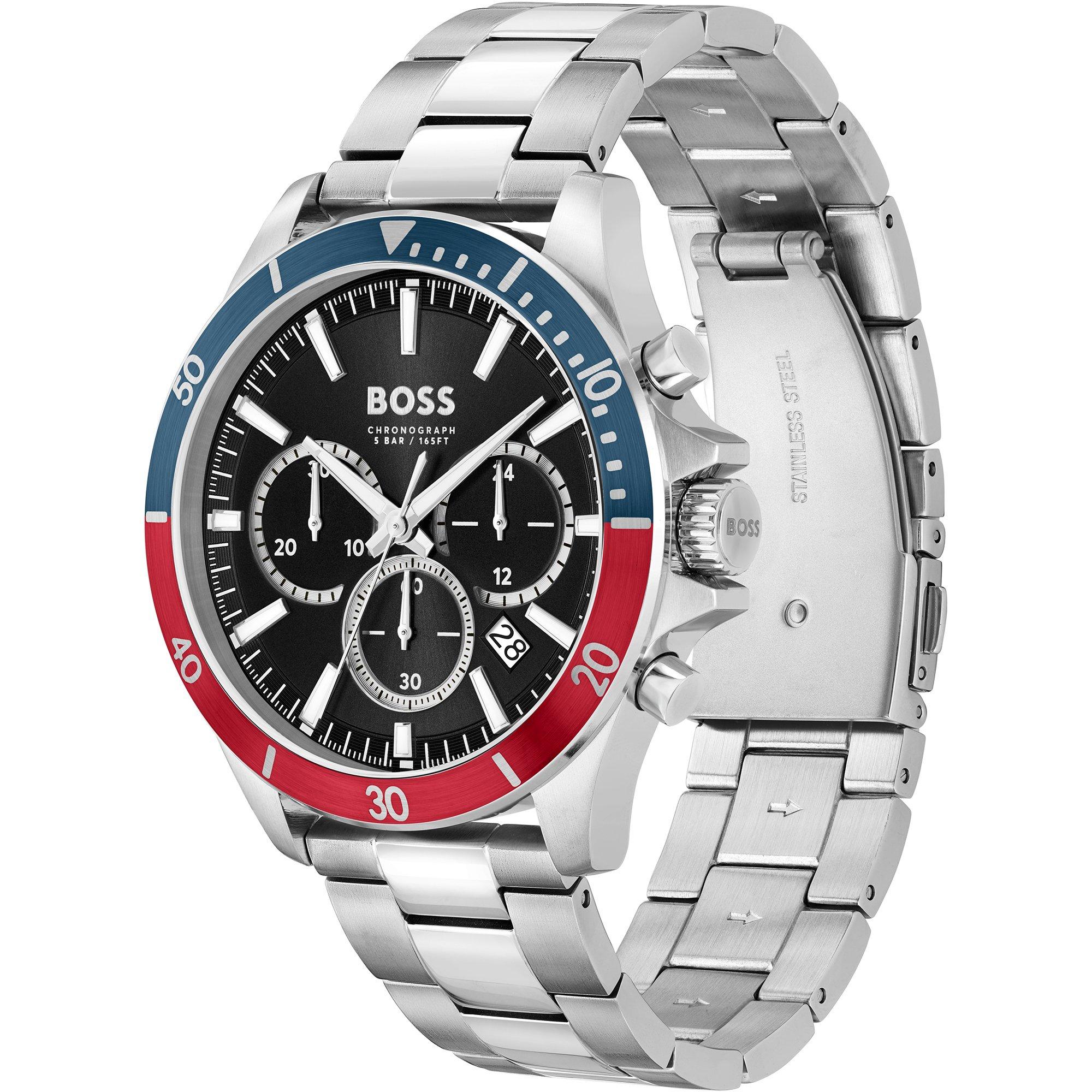 Black/Silver - Boss - Men's Troper Chronograph Watch with Date Function - 3