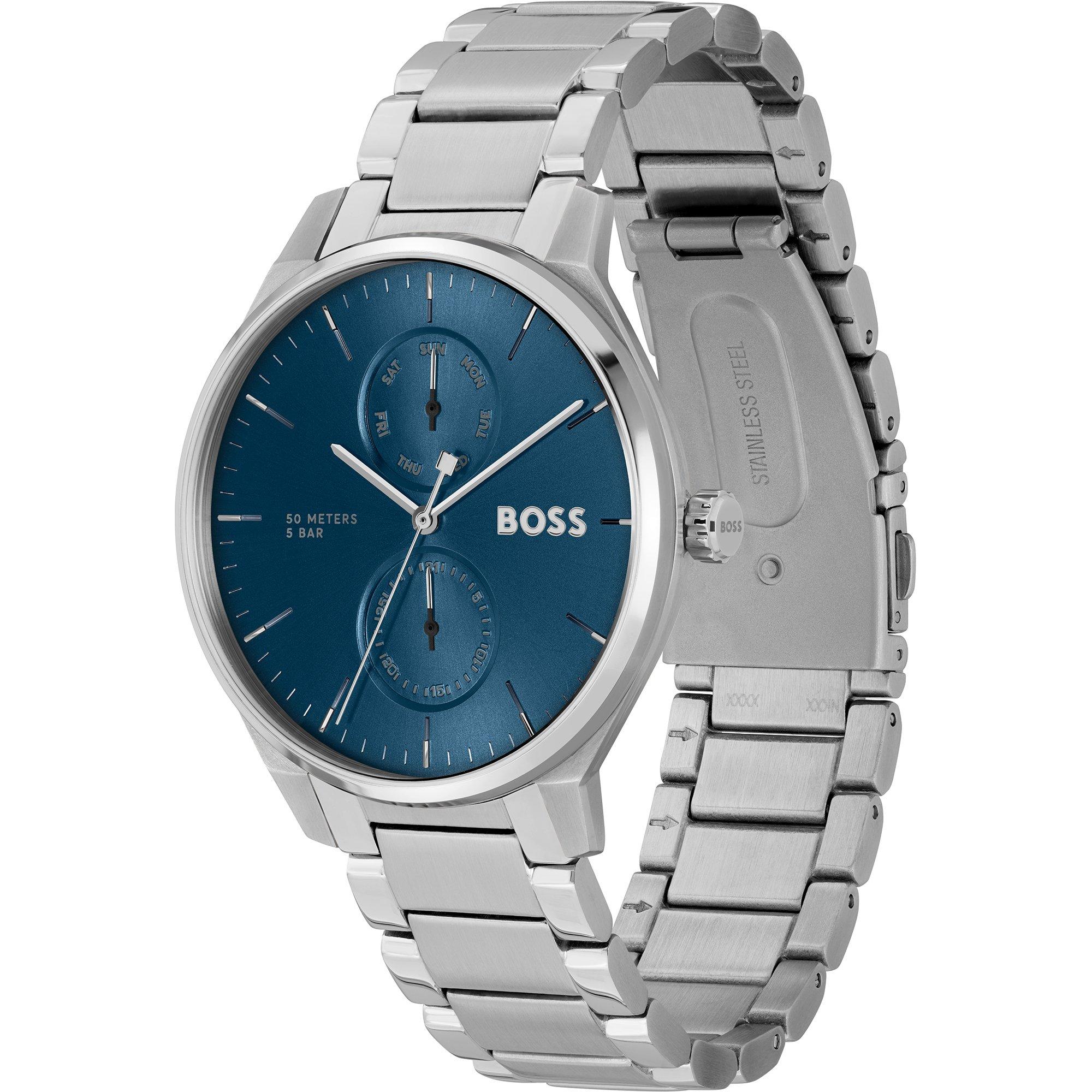 Blue/Silver - Boss - Men's Tyler Minimalistic Multifunction Watch - 3