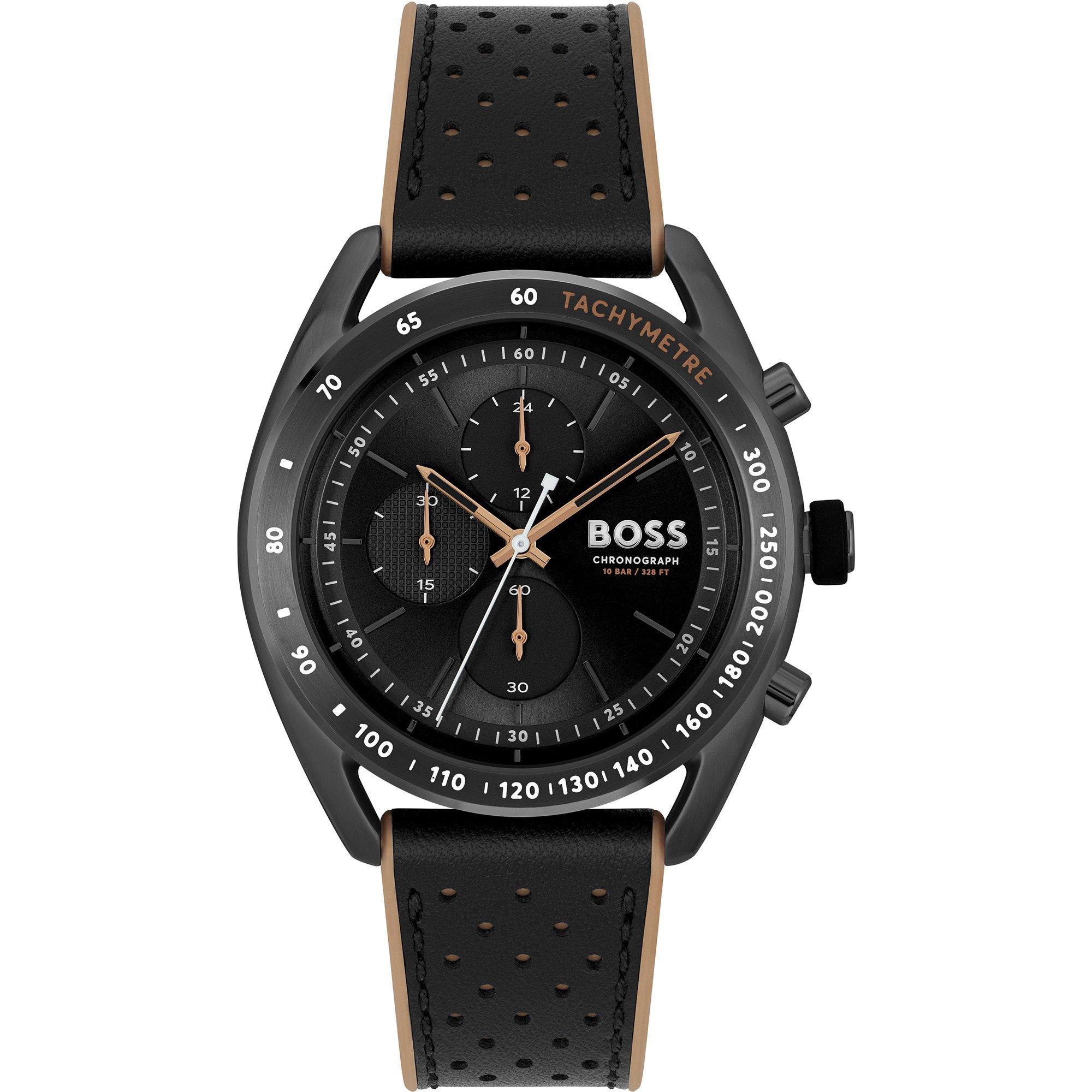 Black - Boss - Men's Centre Court Chronograph Water Resistant Analogue Quartz Watch - 1