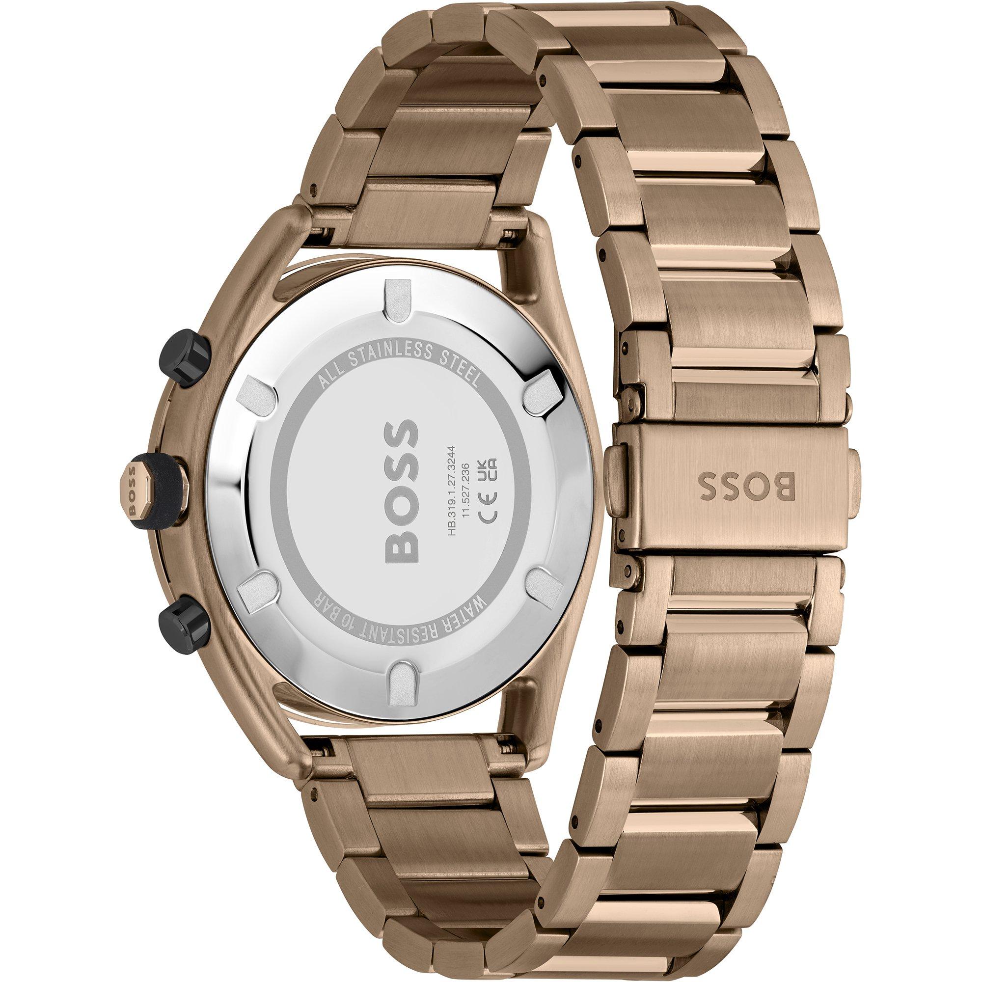 Black/Gold - Boss - Men's Centre Court Chronograph Water Resistant Analogue Quartz Watch - 2