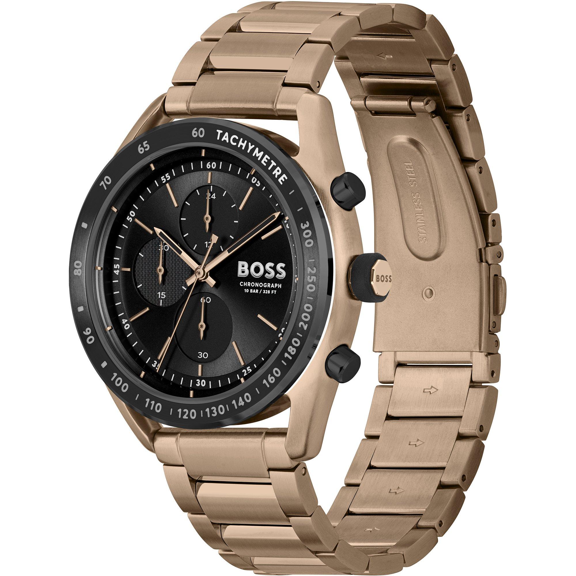 Black/Gold - Boss - Men's Centre Court Chronograph Water Resistant Analogue Quartz Watch - 3