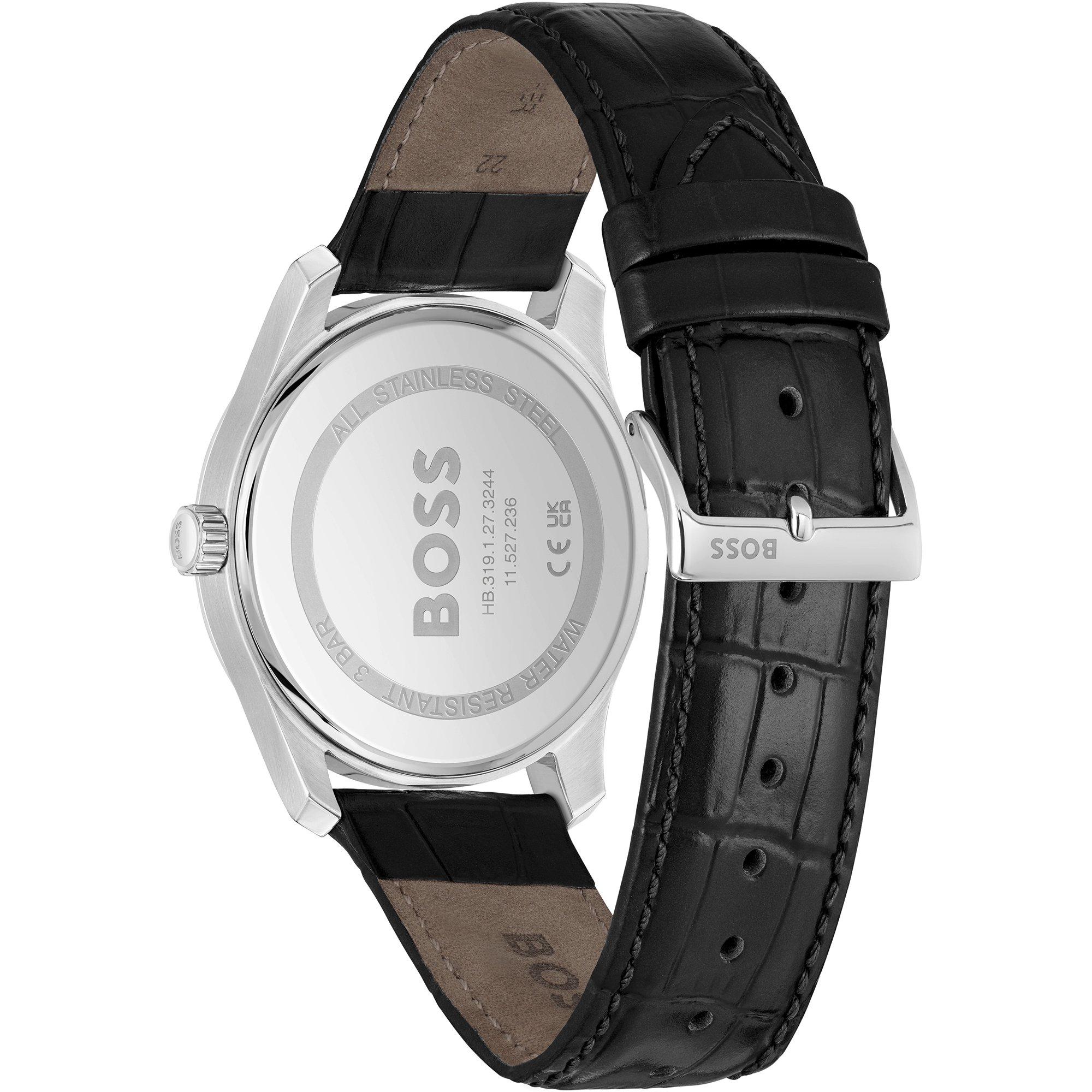 Black/Black - Boss - Men's BssJwl Principle Large Roman Numerals Watch - 3