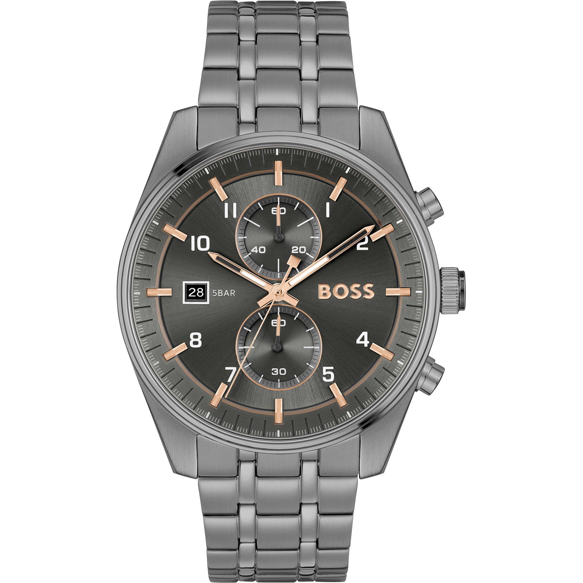 Boss Men's Skytraveller 44mm Chronograph Water Resistant Analogue Quartz Watch