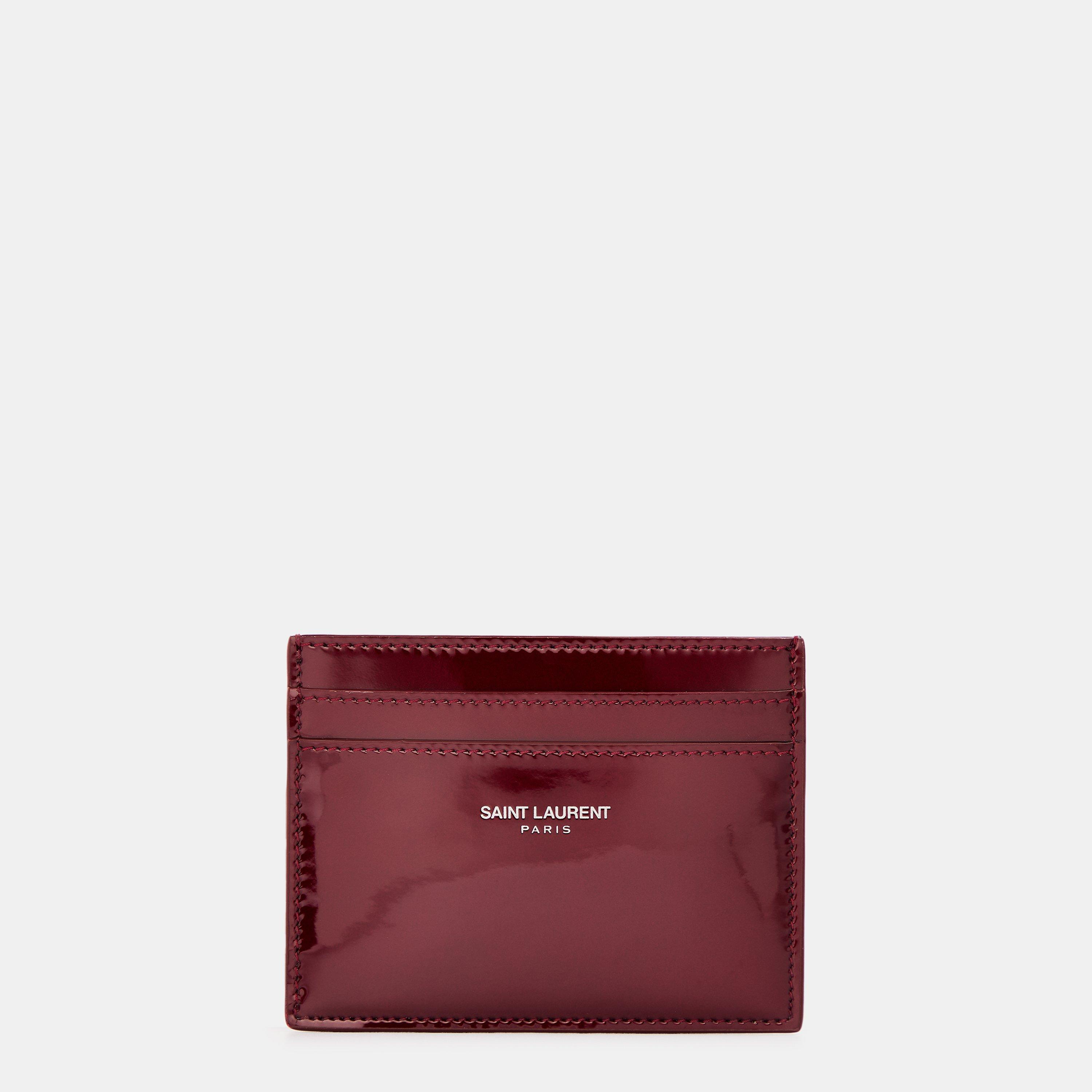 Burgundy - Saint Laurent - Men's Card Holders - 1