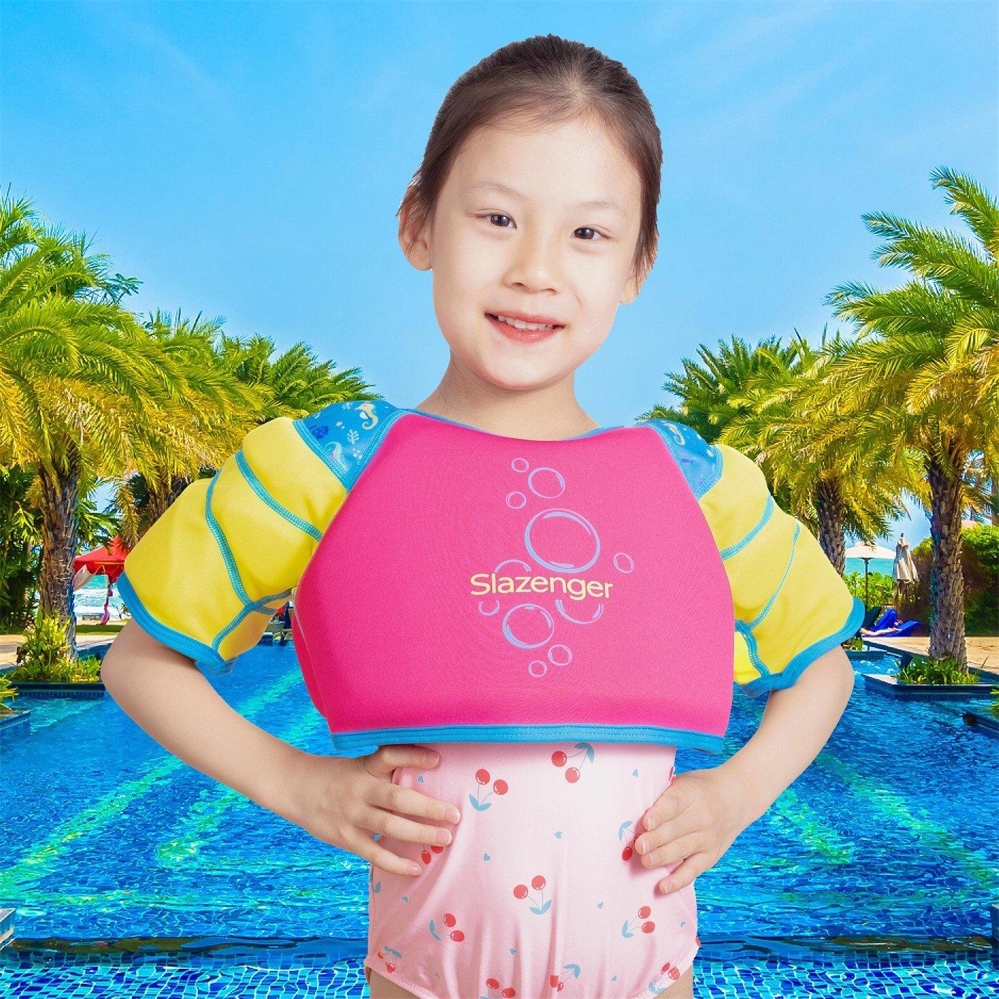 Rosa/Amarelo - Slazenger - Float Vest Childrens - 5