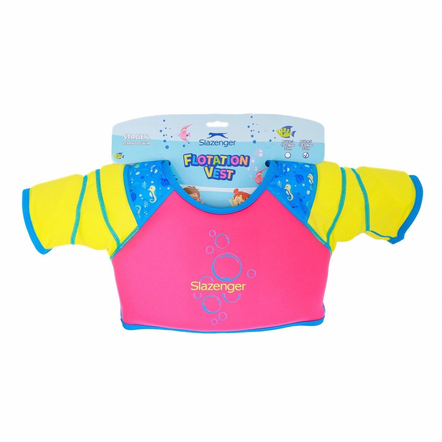 Rosa/Amarelo - Slazenger - Float Vest Childrens - 6
