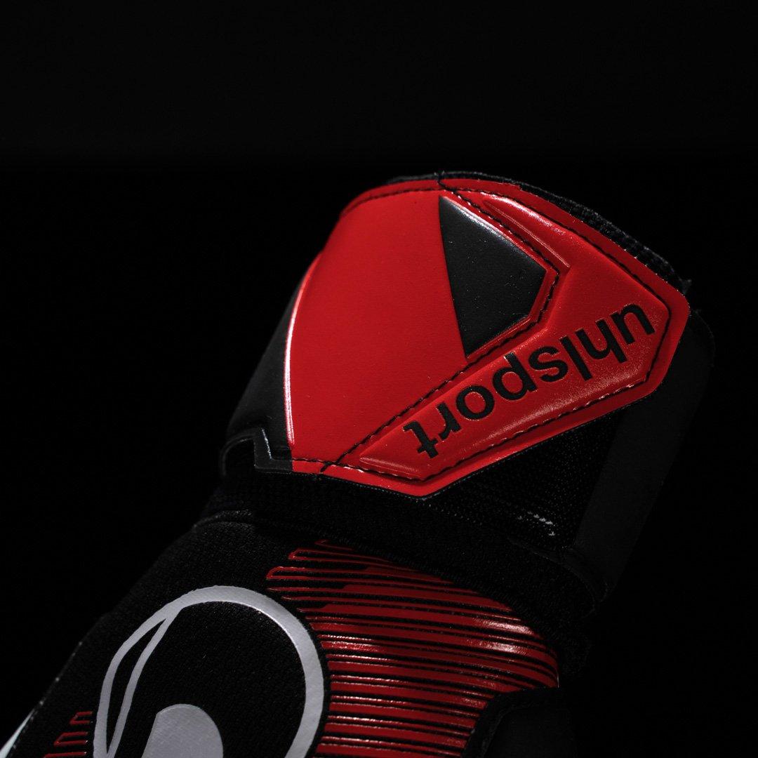 Zwart/Rood/Wit - Uhlsport - Adults Powerline Supersoft Goalkeeper Gloves - 4