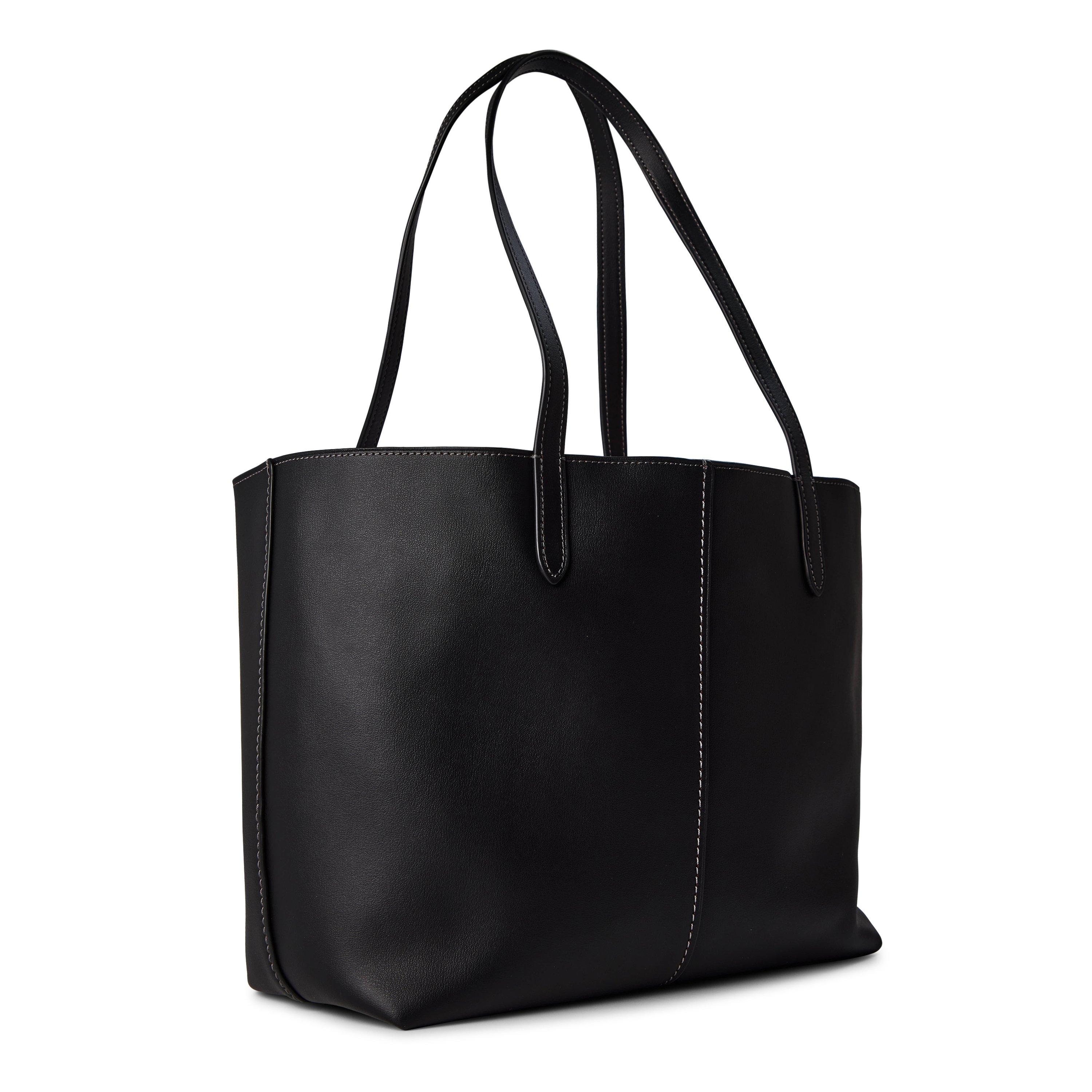 Black - Coach - Women's North Leather Tote Bag - 3