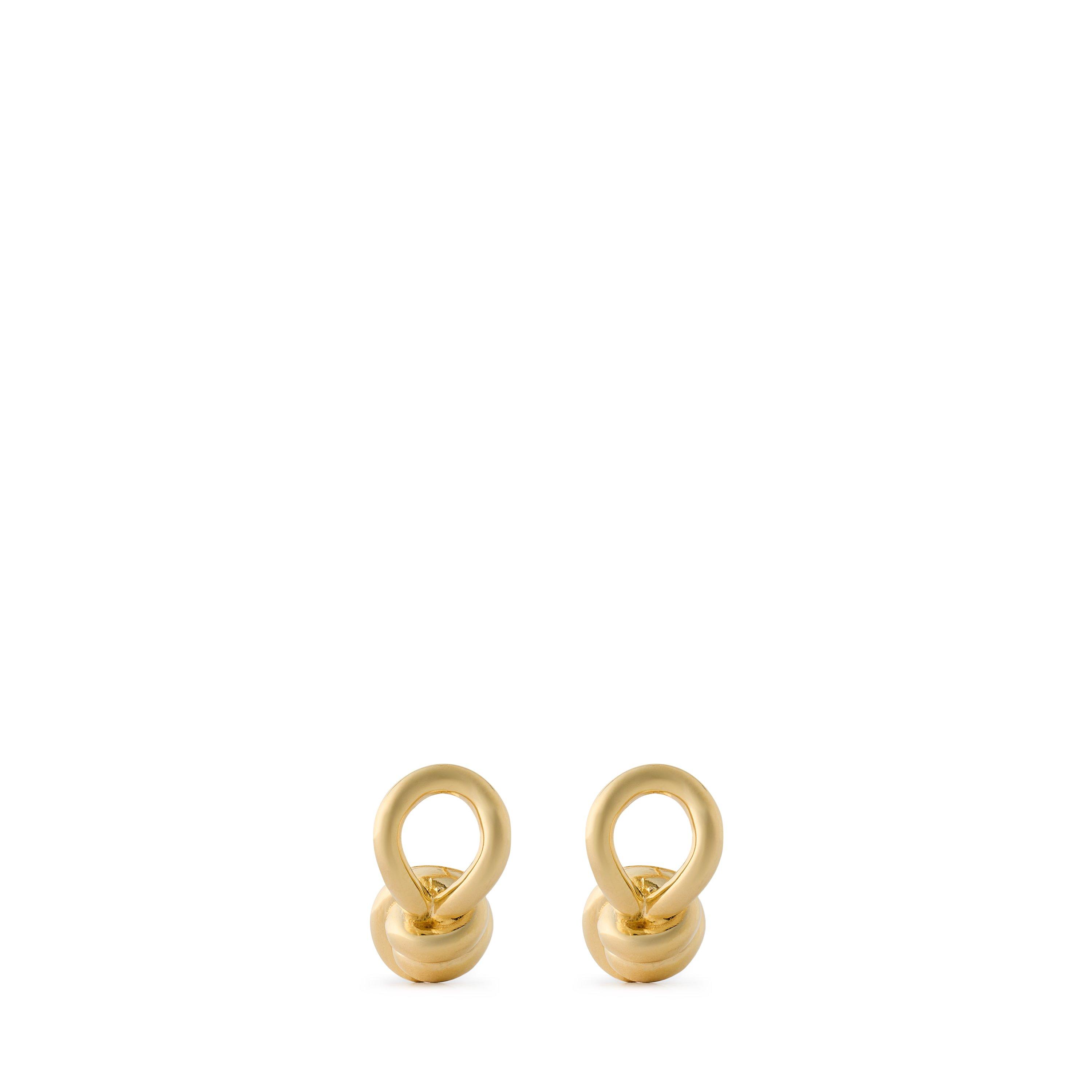 Bottega Veneta Knot Hoop Earrings - Yellow Gold