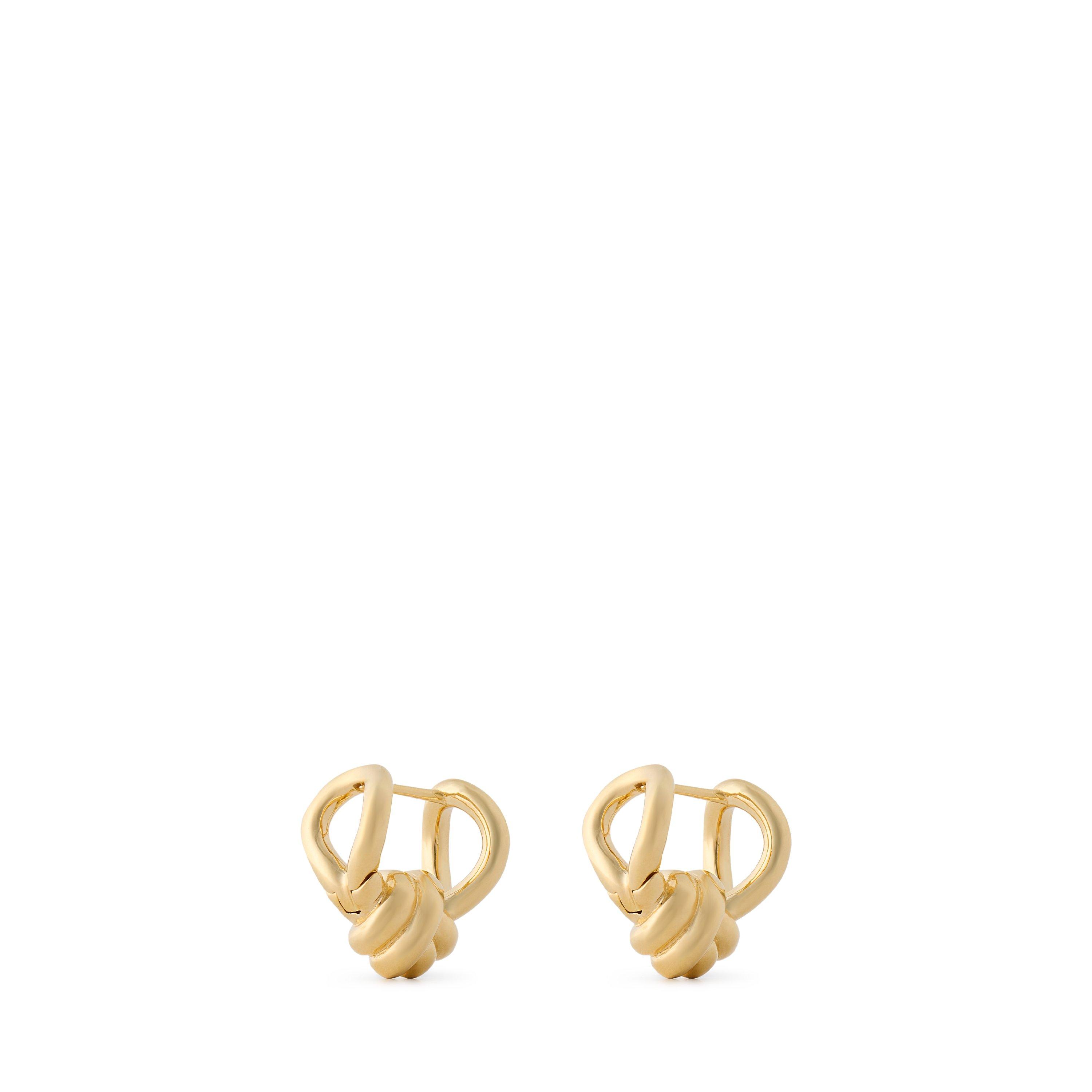 Yellow Gold - Bottega Veneta - Knot Hoop Earrings - 2