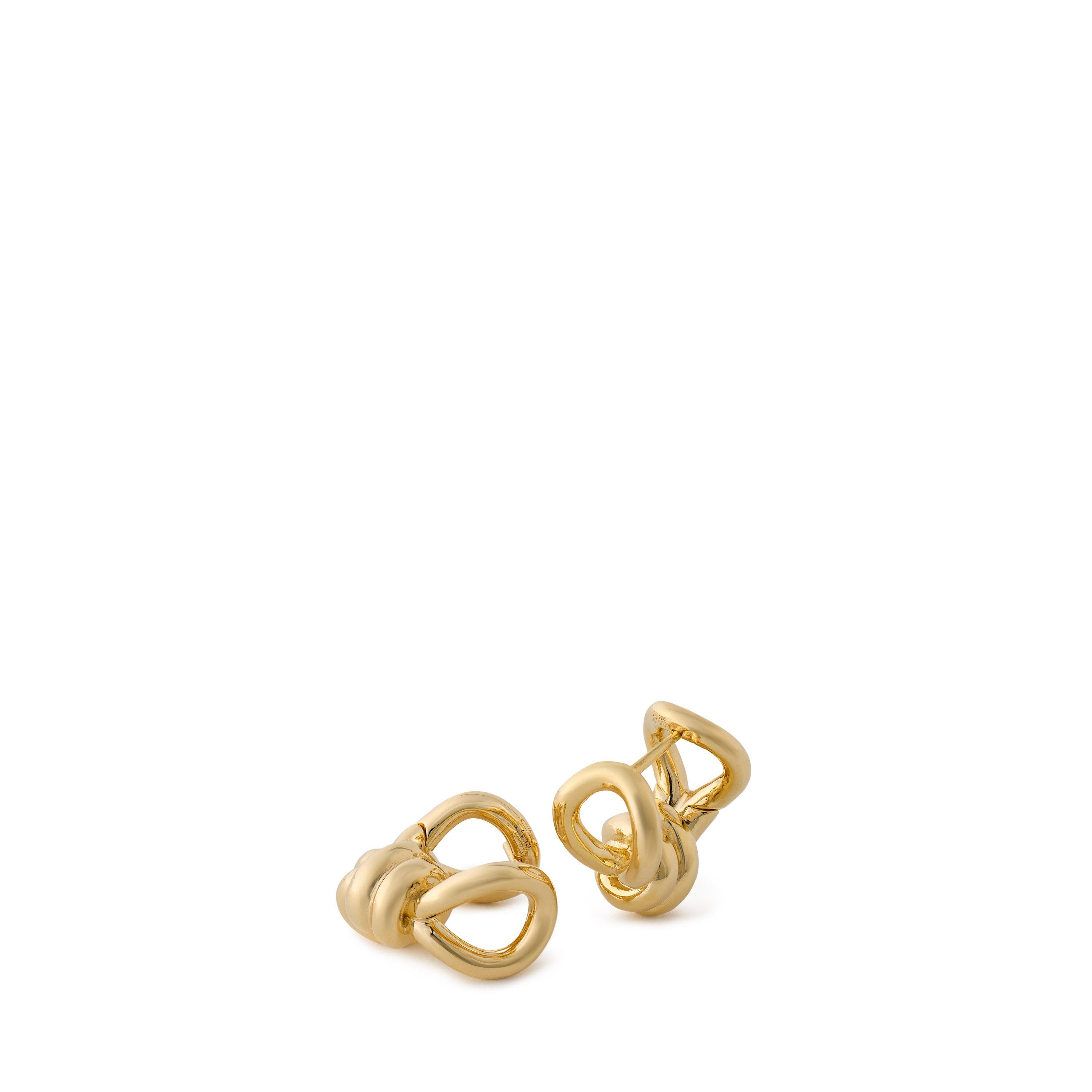 Yellow Gold - Bottega Veneta - Knot Hoop Earrings - 3