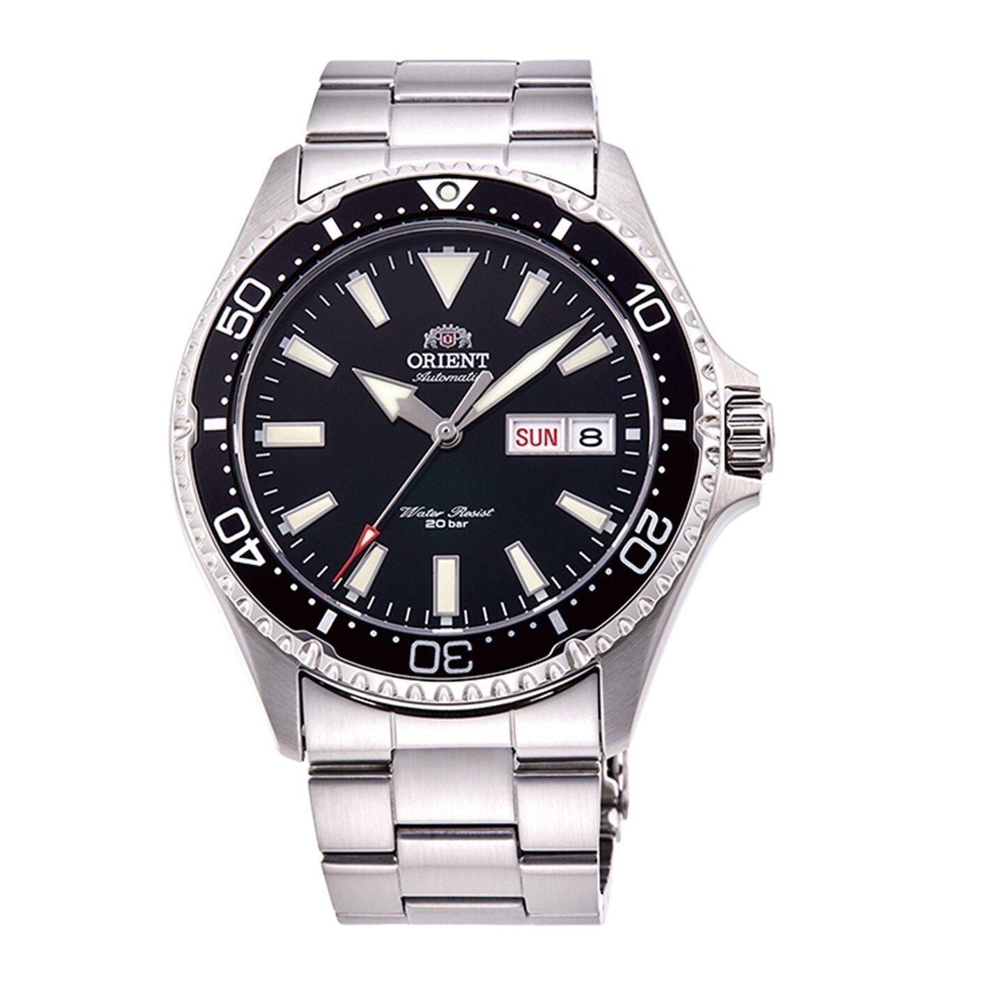 Black/Silver - Orient - Orient Mako III Automatic Stainless Steel Bracelet Men’s Watch - 1