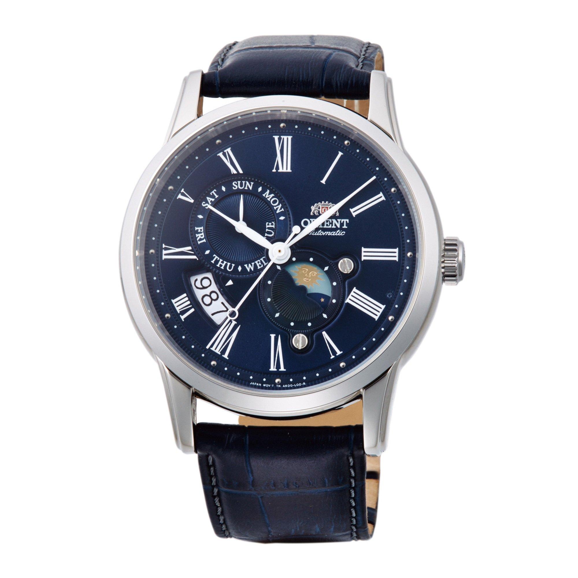 Blue/Black - Orient - Contemporary Sun and Moon Automatic Dress Watch
