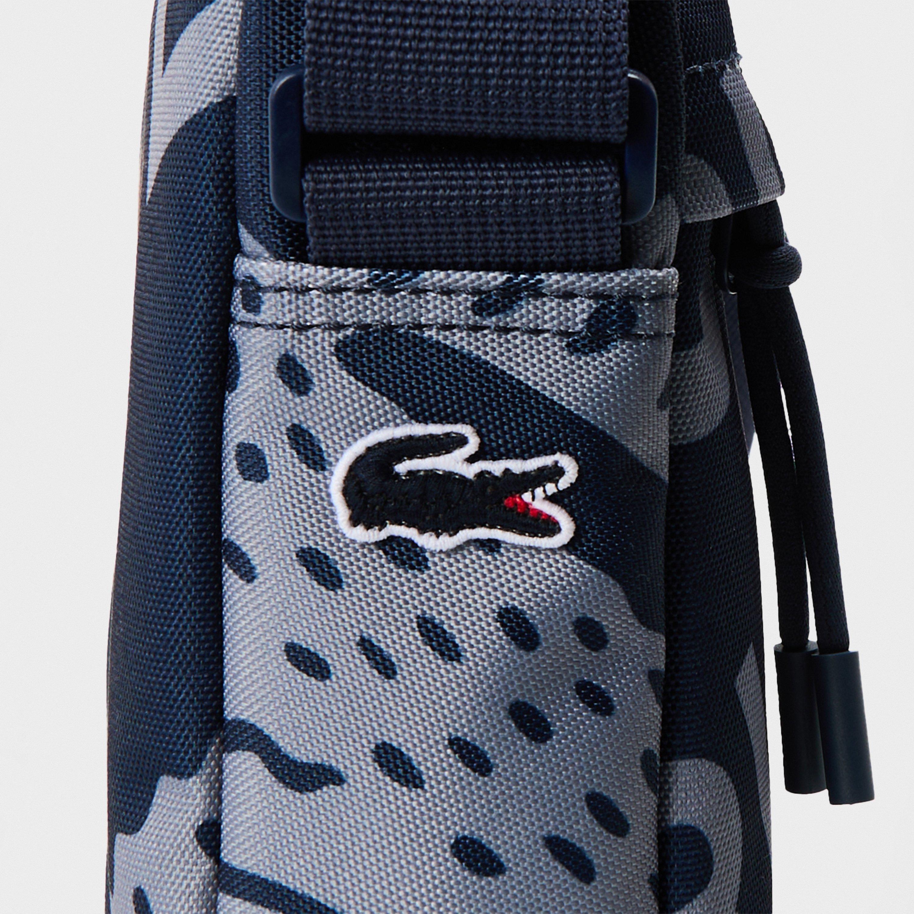 Marine/Grau - Lacoste - Men's Vertical Croc Print Cross Body Bag - 5