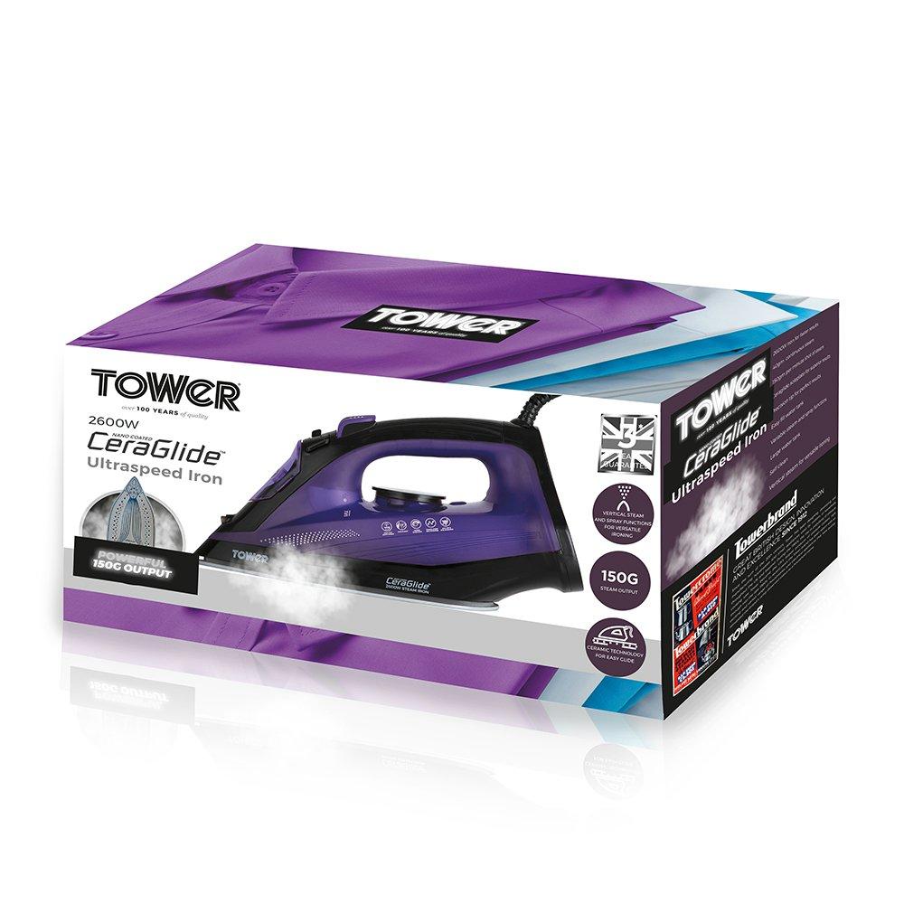 Purple - Tower - 2600W Steam Iron - 13