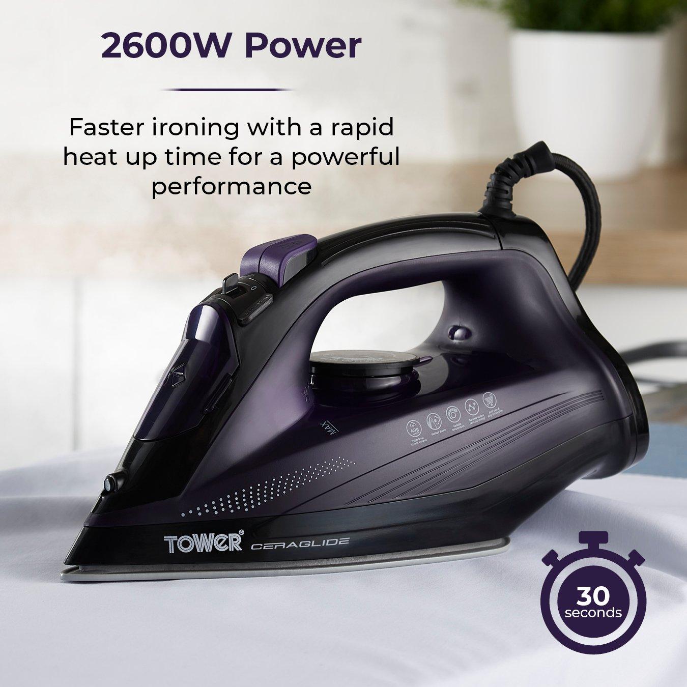 Purple - Tower - 2600W Steam Iron - 3