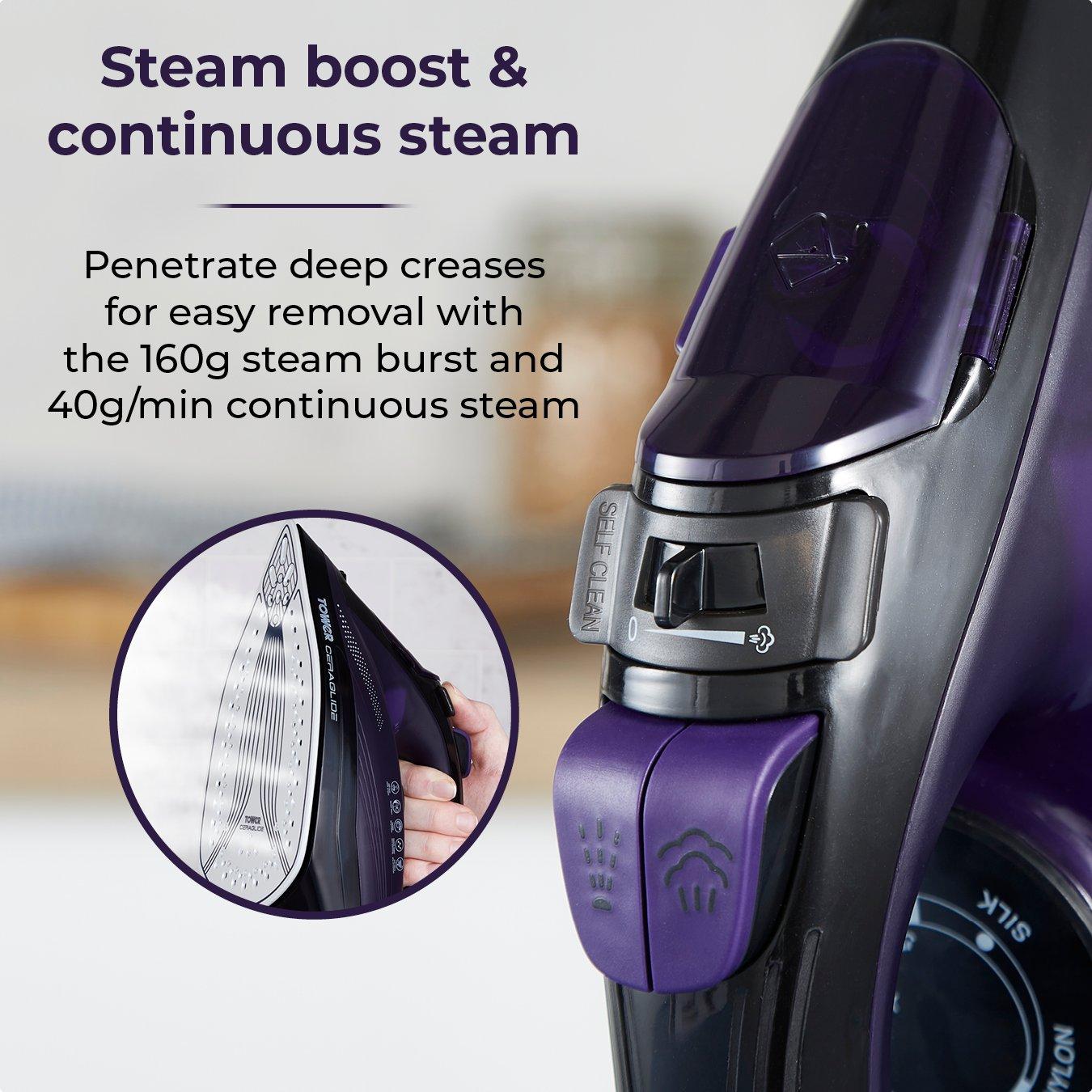 Purple - Tower - 2600W Steam Iron - 4