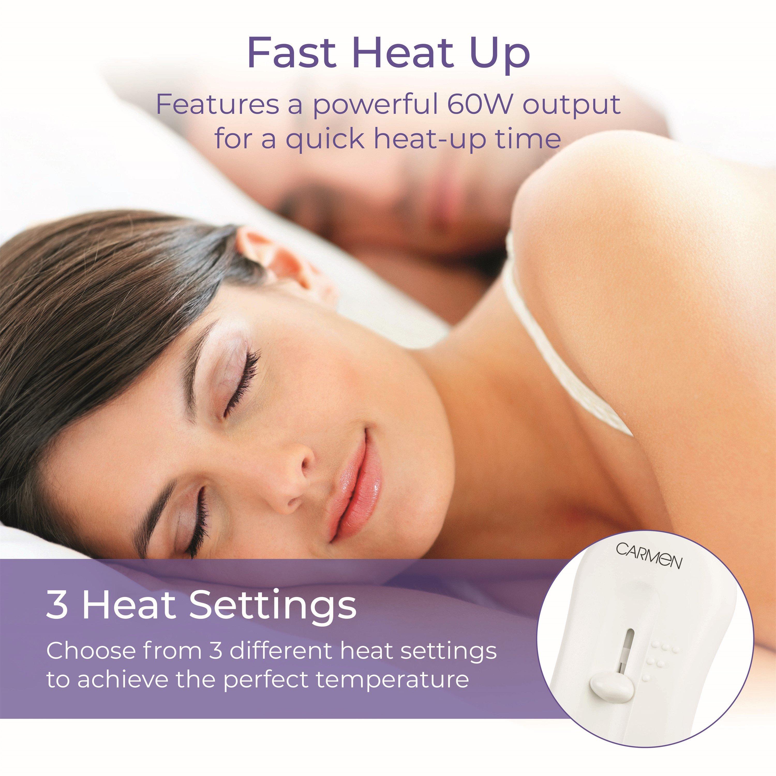 White - Carmen - Kingsize Heated Under Blanket 120x130cm 1 Controll - 4