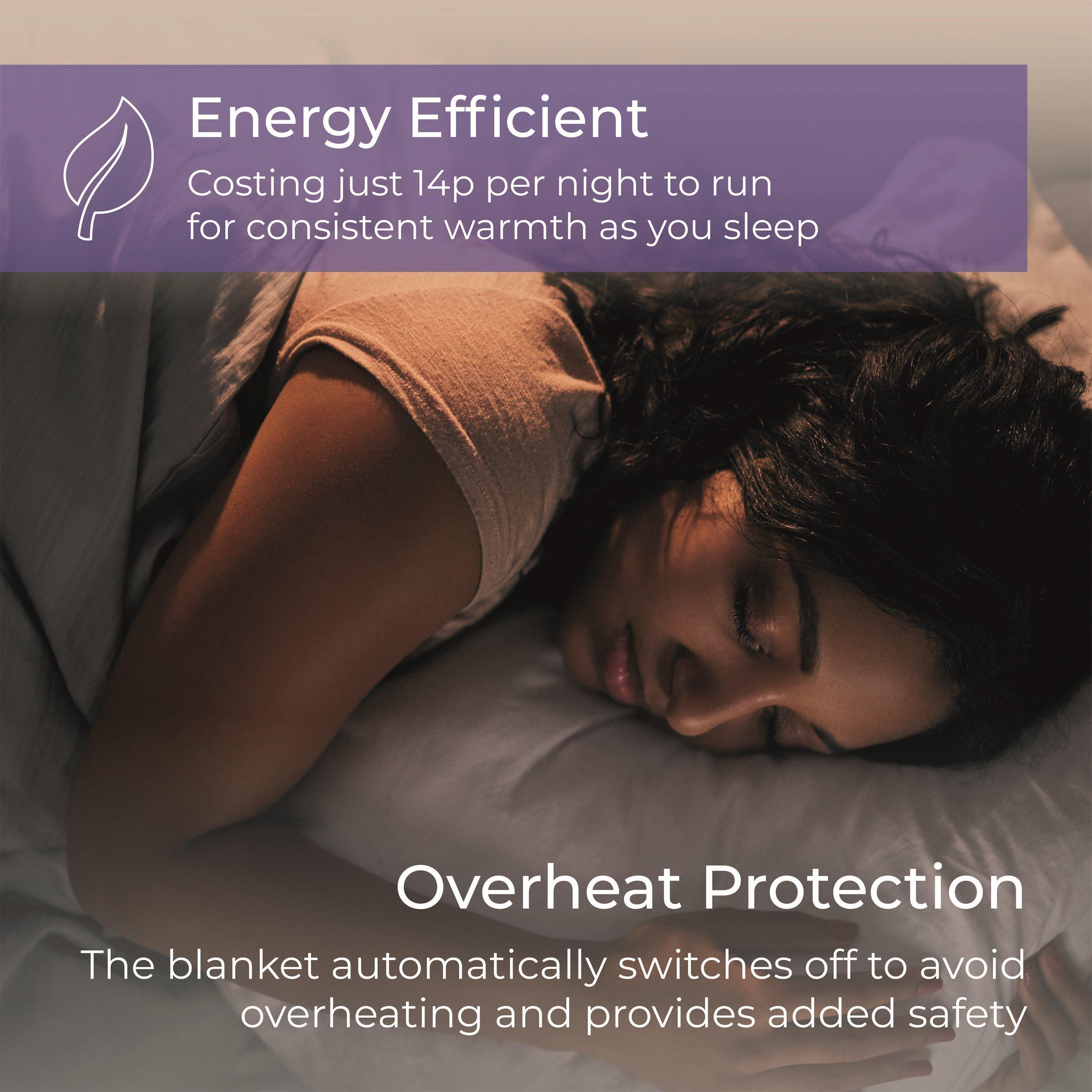 White - Carmen - Kingsize Heated Under Blanket 120x130cm 1 Controll - 5