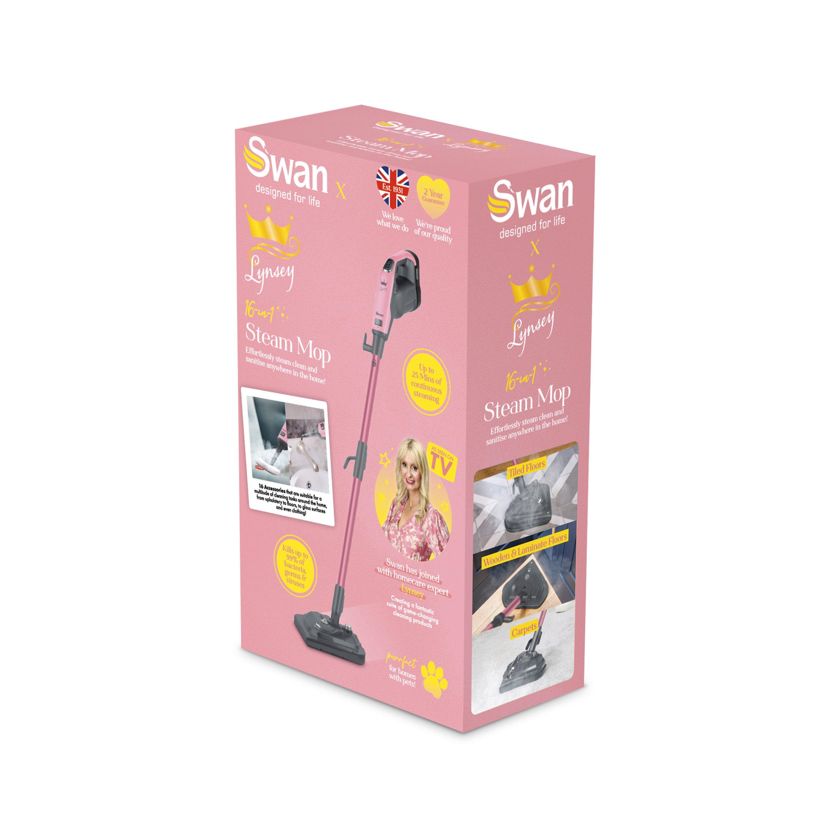 Pink - Swan - Lynsey Queen of Clean 16-in-1 Steam Mop - 11