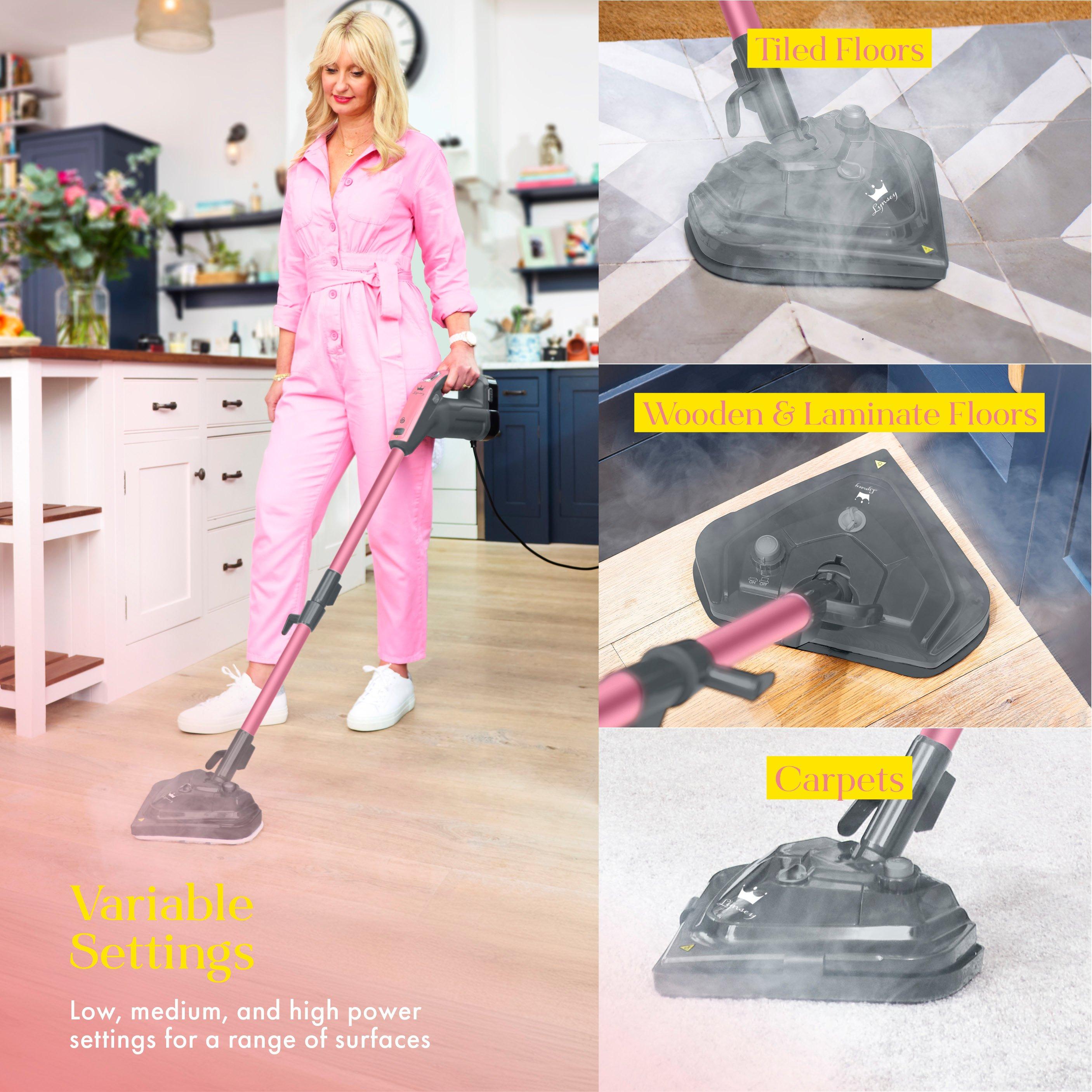 Pink - Swan - Lynsey Queen of Clean 16-in-1 Steam Mop - 4
