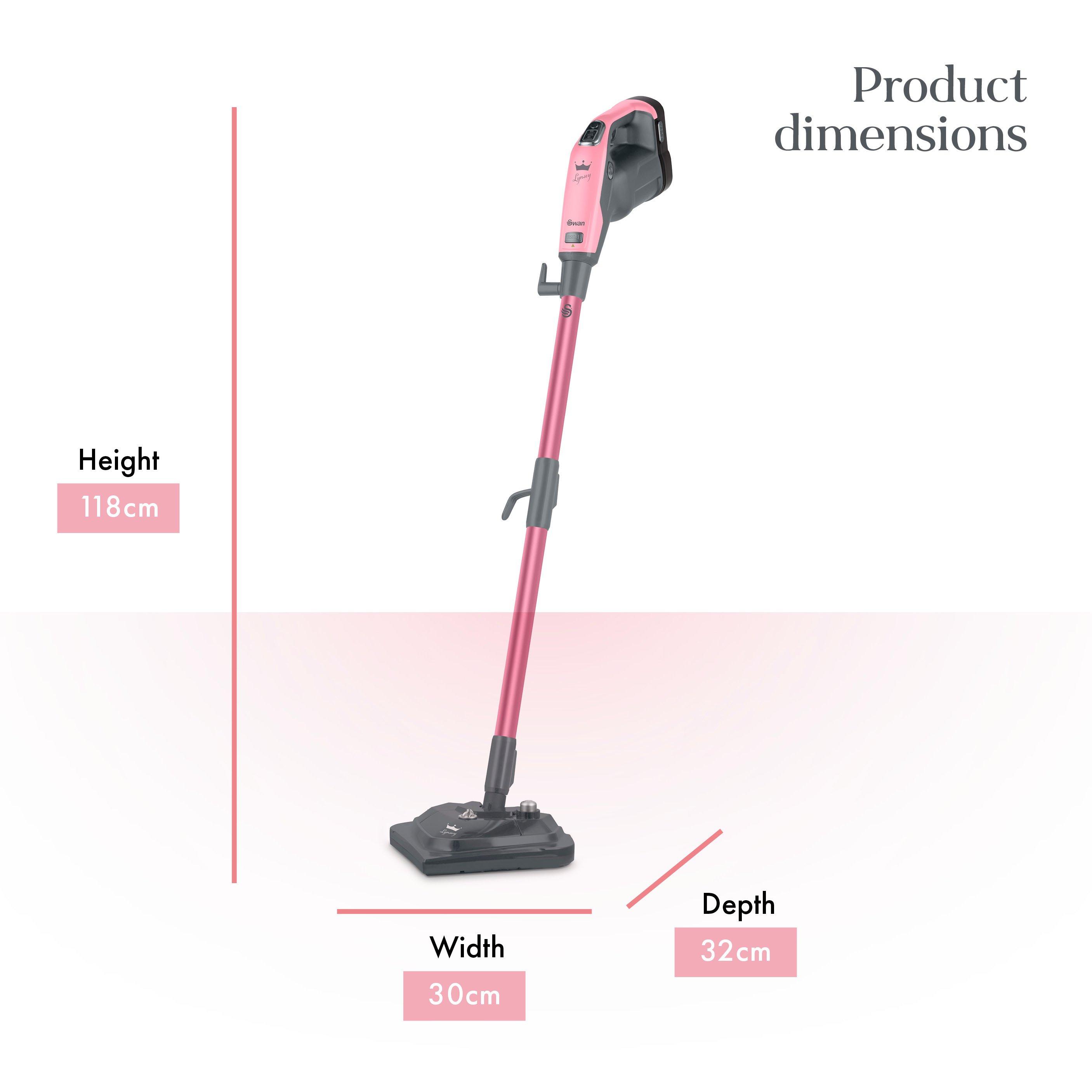 Pink - Swan - Lynsey Queen of Clean 16-in-1 Steam Mop - 9