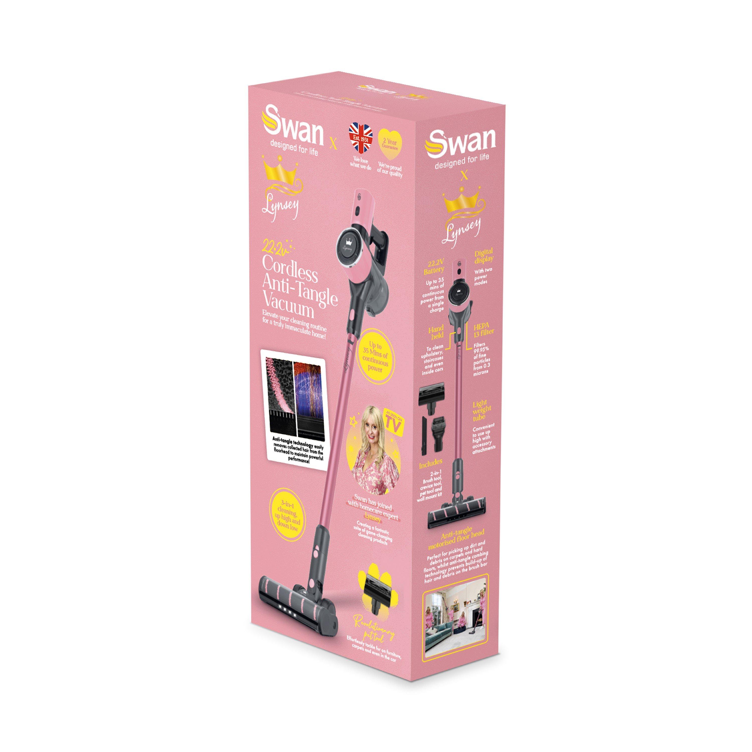 Pink - Swan - Lynsey Queen of Clean 22.2V Cordless Anti Tangle V - 11