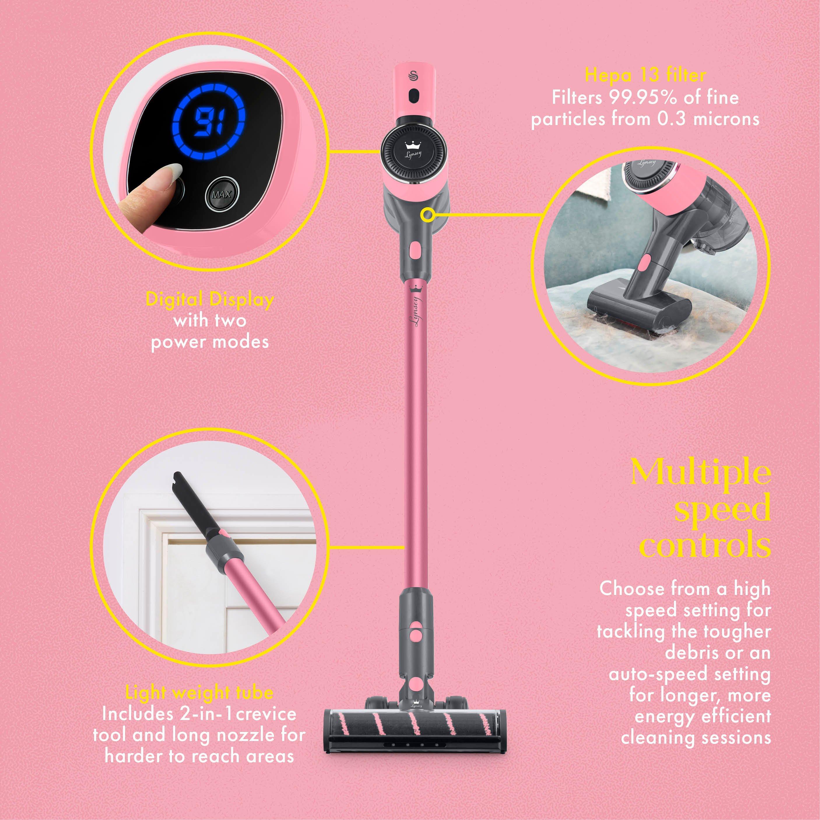 Pink - Swan - Lynsey Queen of Clean 22.2V Cordless Anti Tangle V - 6