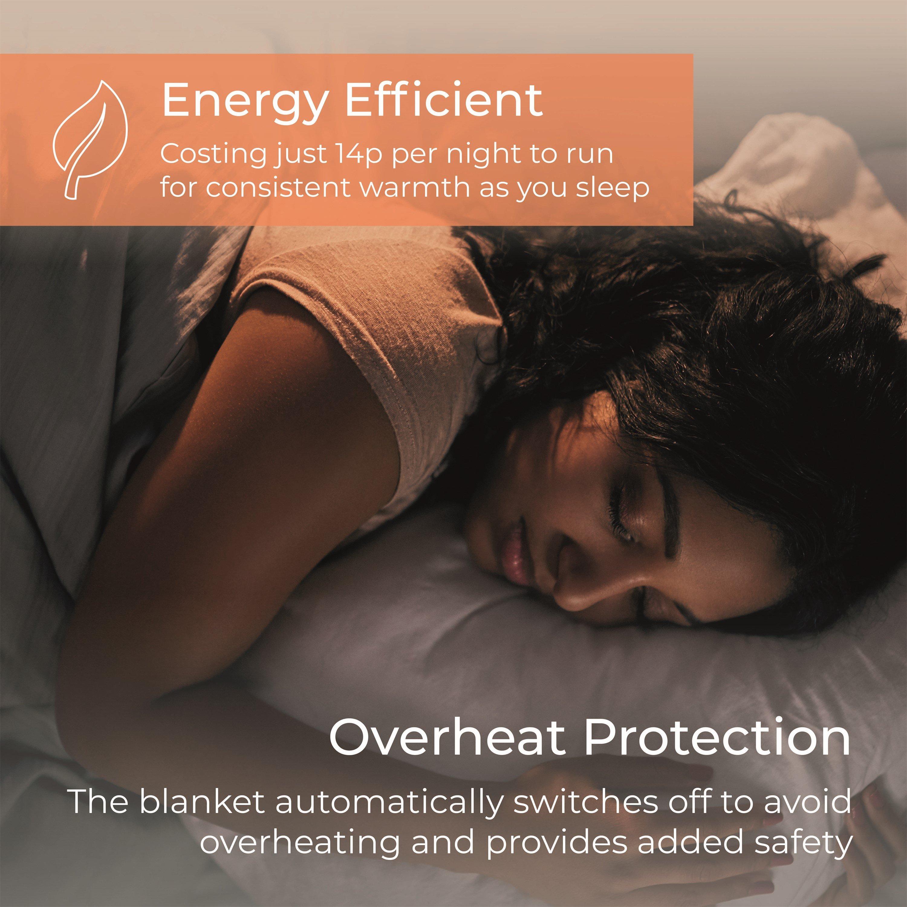 White - Carmen - Full Size Double Heated Under Blanket with Overhea - 5