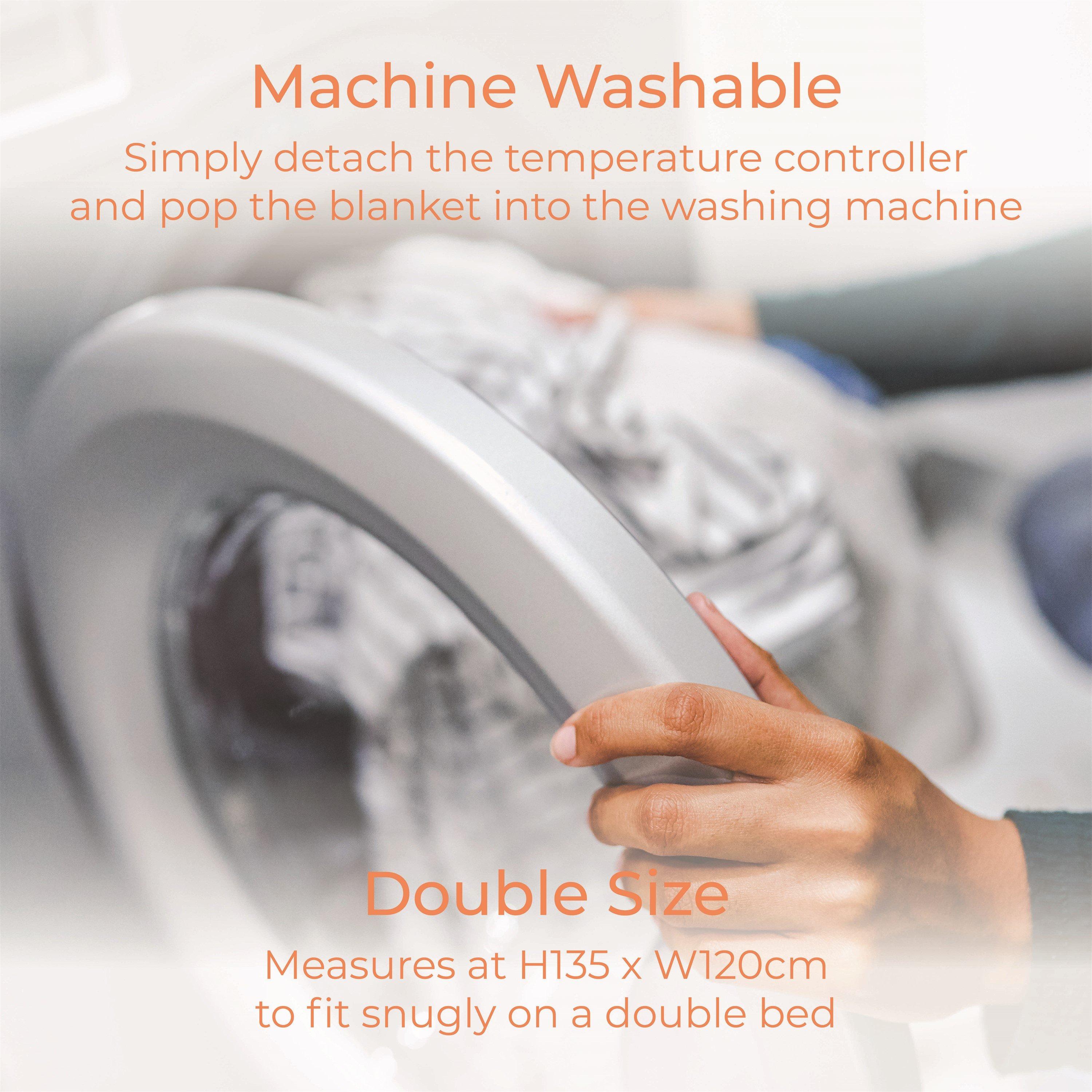 White - Carmen - Full Size Double Heated Under Blanket with Overhea - 6