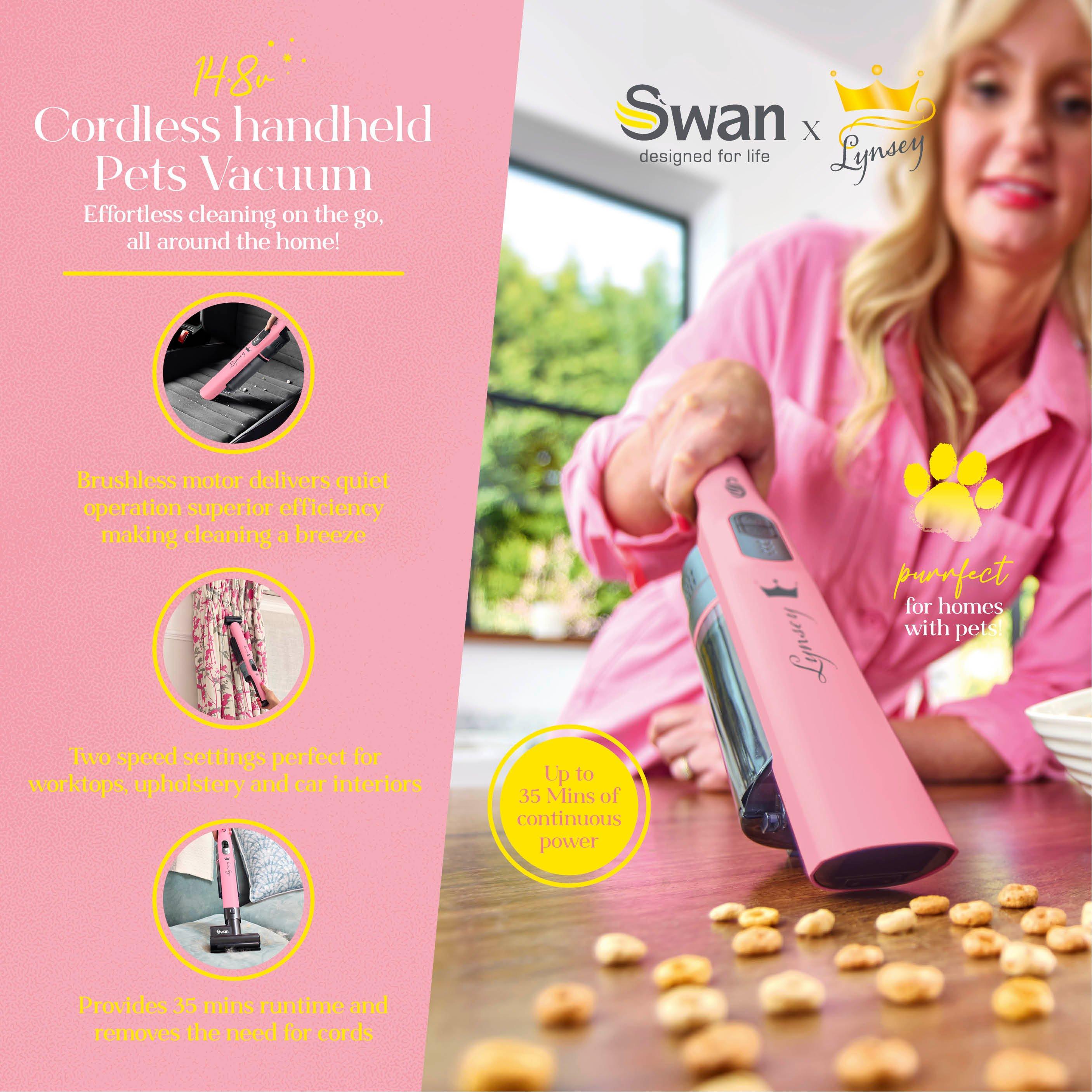 Pink - Swan - Lynsey Queen of Clean 14.8V BLDC Cordless Handheld - 3