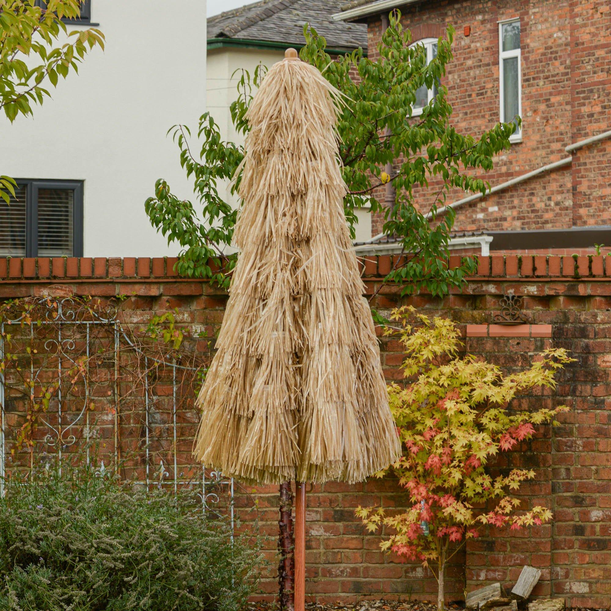 Brown - Streetwize - Straw Beach Umbrella - 2