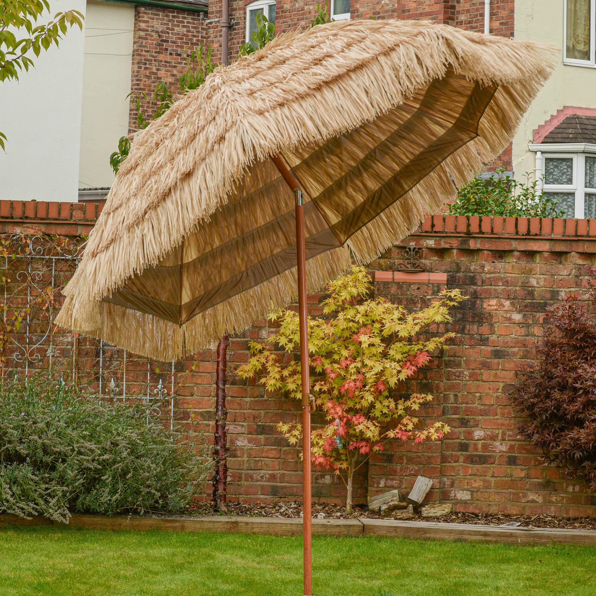 Brown - Streetwize - Straw Beach Umbrella - 3