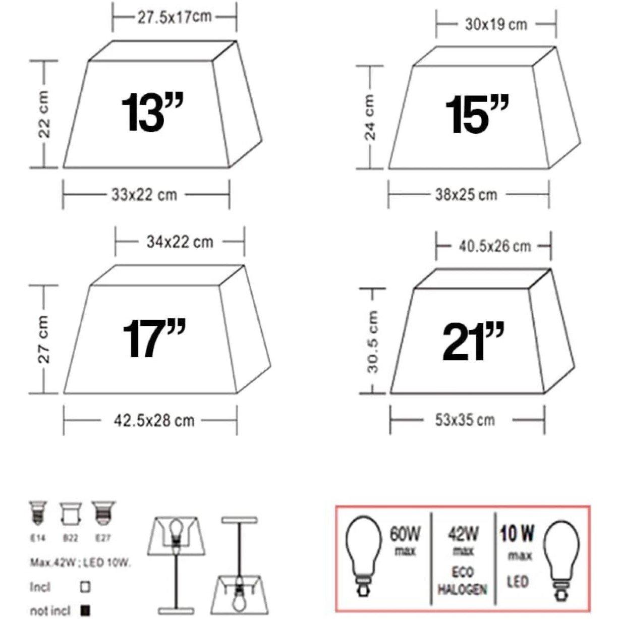 Grey - K Living - Modern Grey Rectangle Light Shade for Ceiling - 3