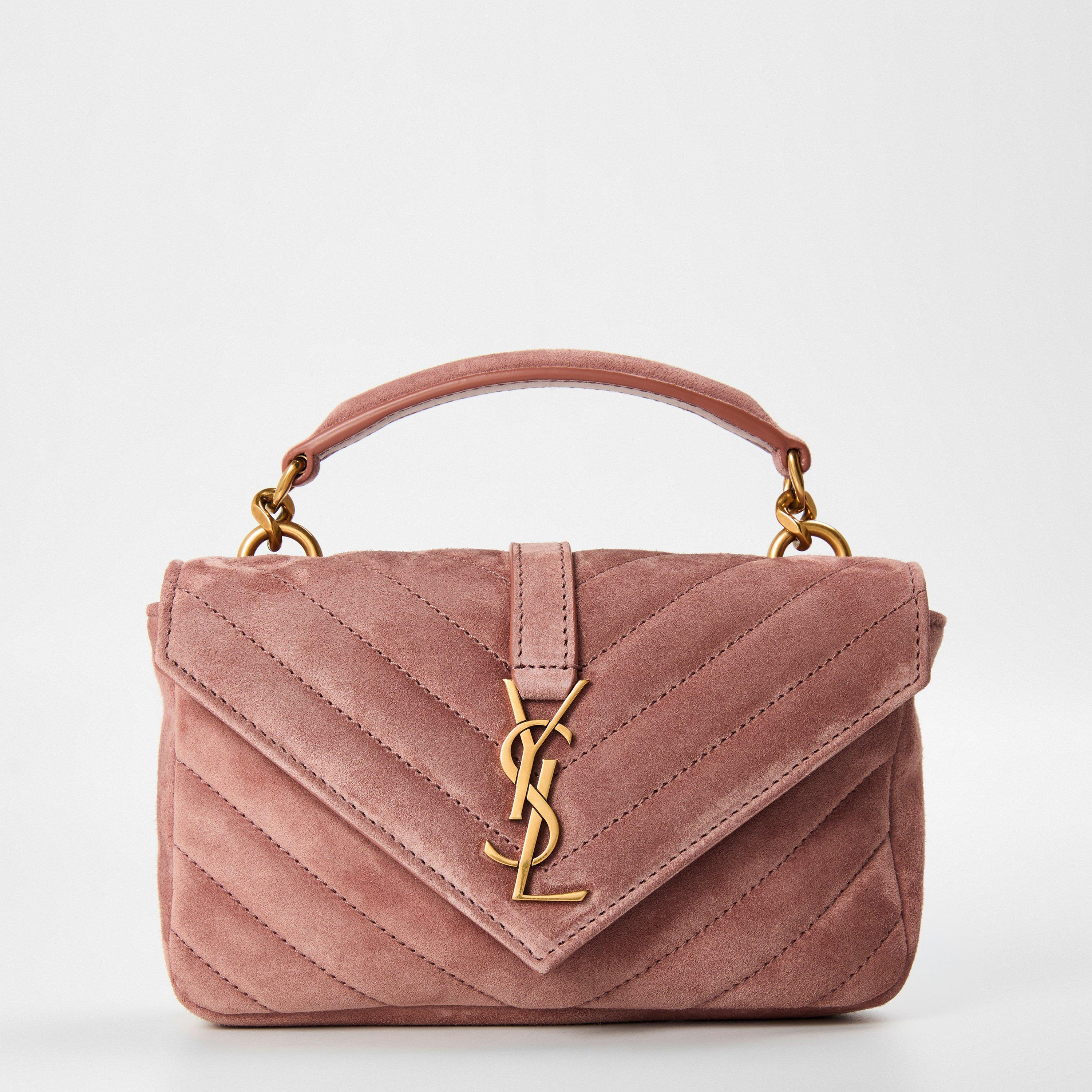 Barely Pink - Saint Laurent - Women's College Mini Cross Body Bag - 1