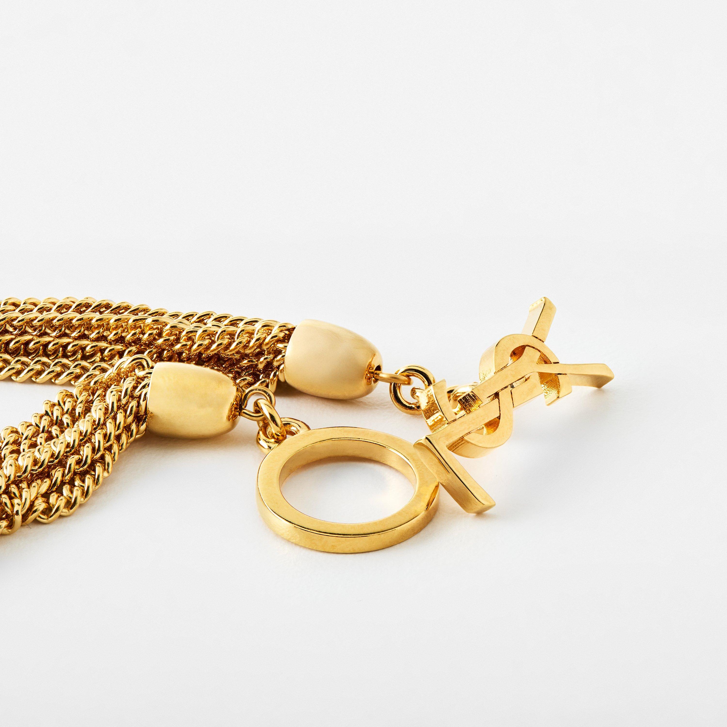 Dore - Saint Laurent - Women's T-Bar Chain Bracelet - 2