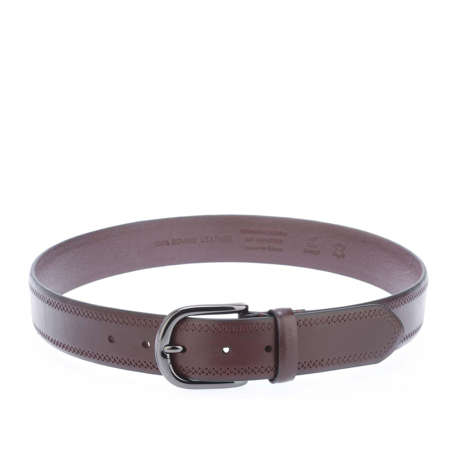 Red - Ted Baker - Picolt Broguing Leather Belt - 1