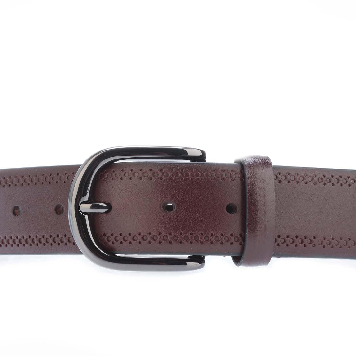 Red - Ted Baker - Picolt Broguing Leather Belt - 2