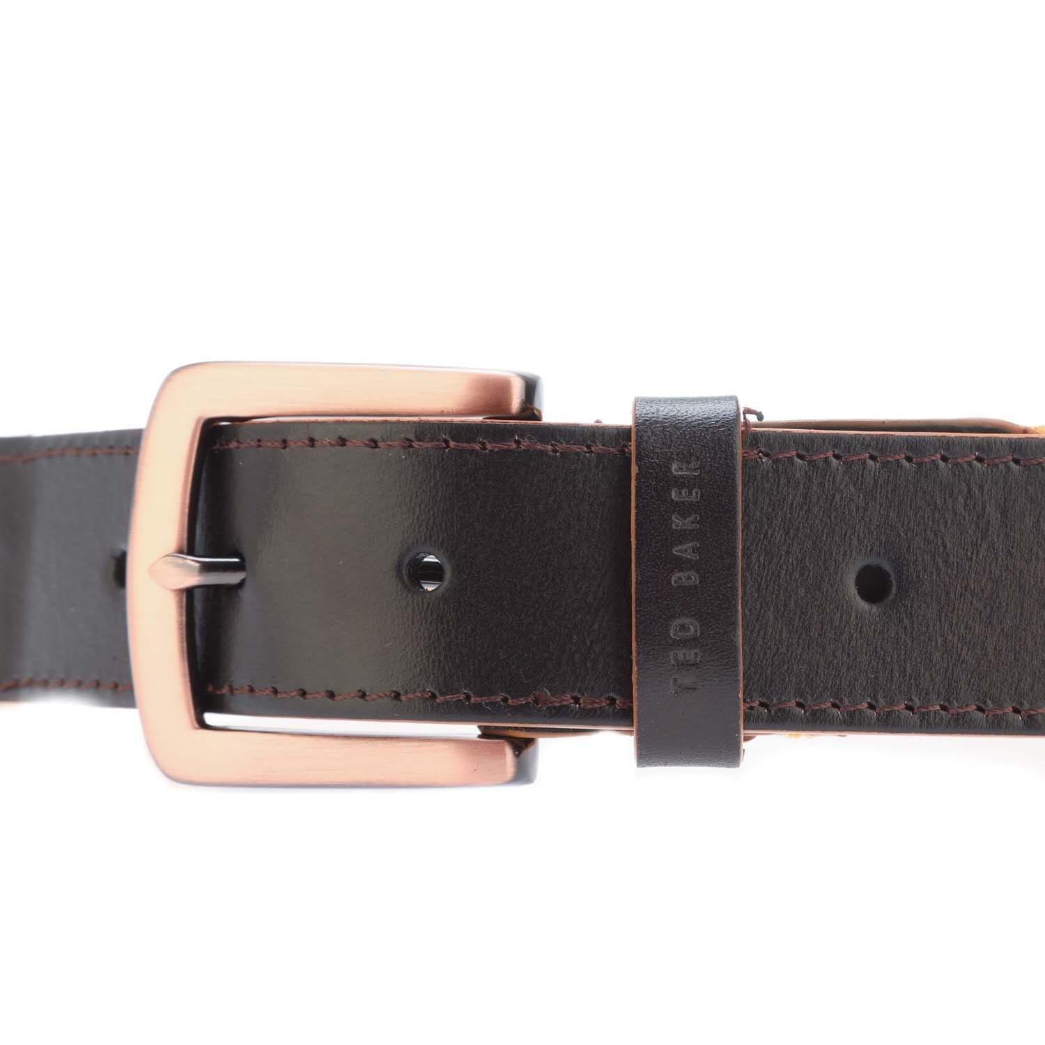 Mustard - Ted Baker - Galan Leather Woven Belt - 3