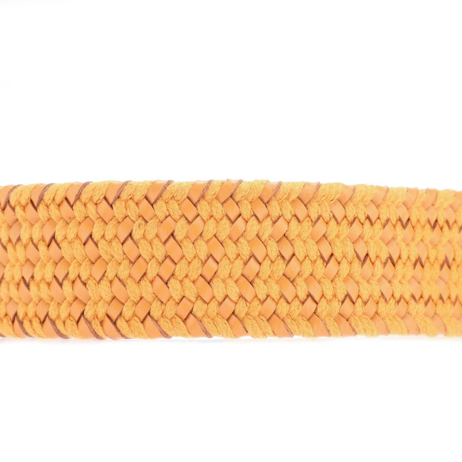 Mustard - Ted Baker - Galan Leather Woven Belt - 4