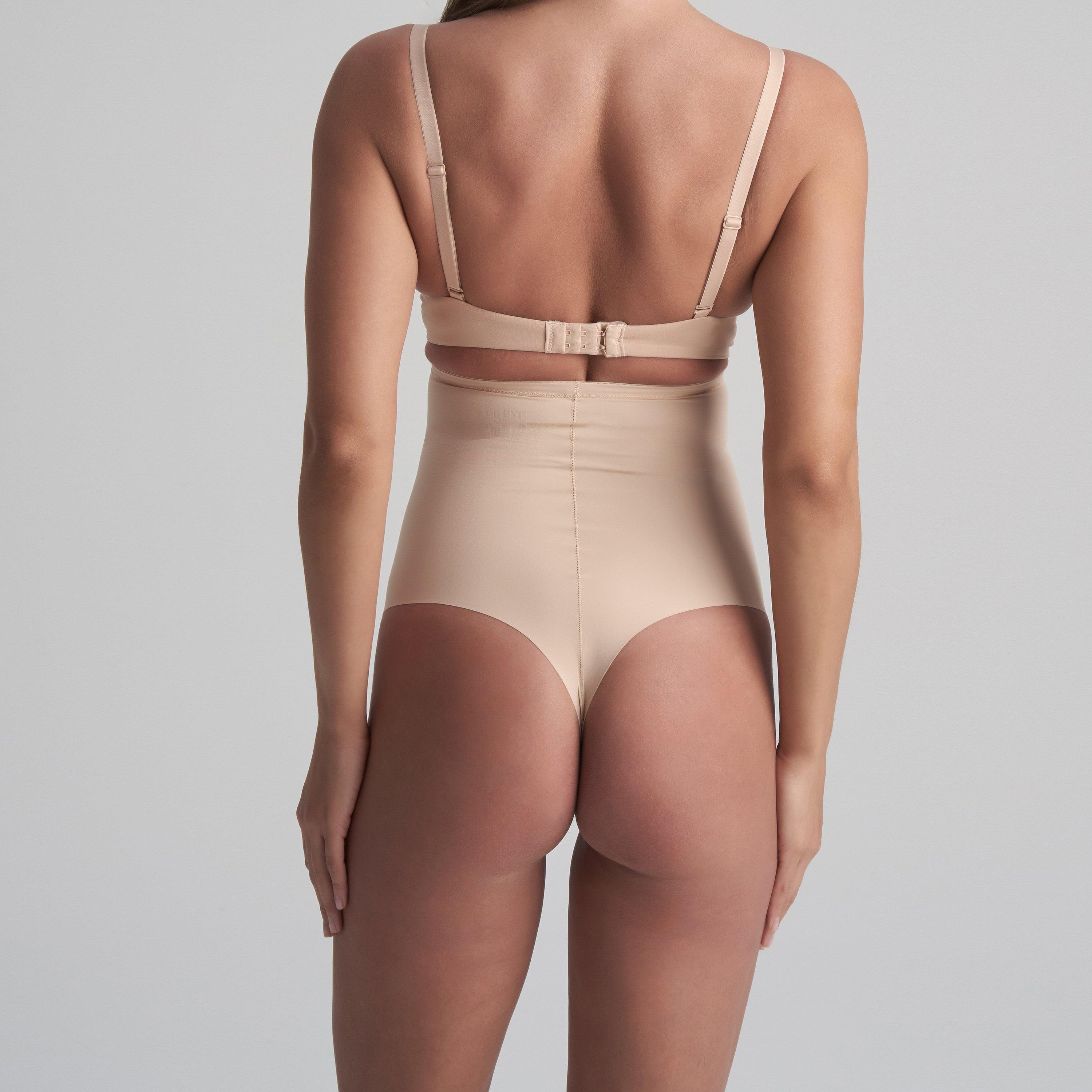 Beige - Bye Bra - Sculpting High waist shapewear thong - 2