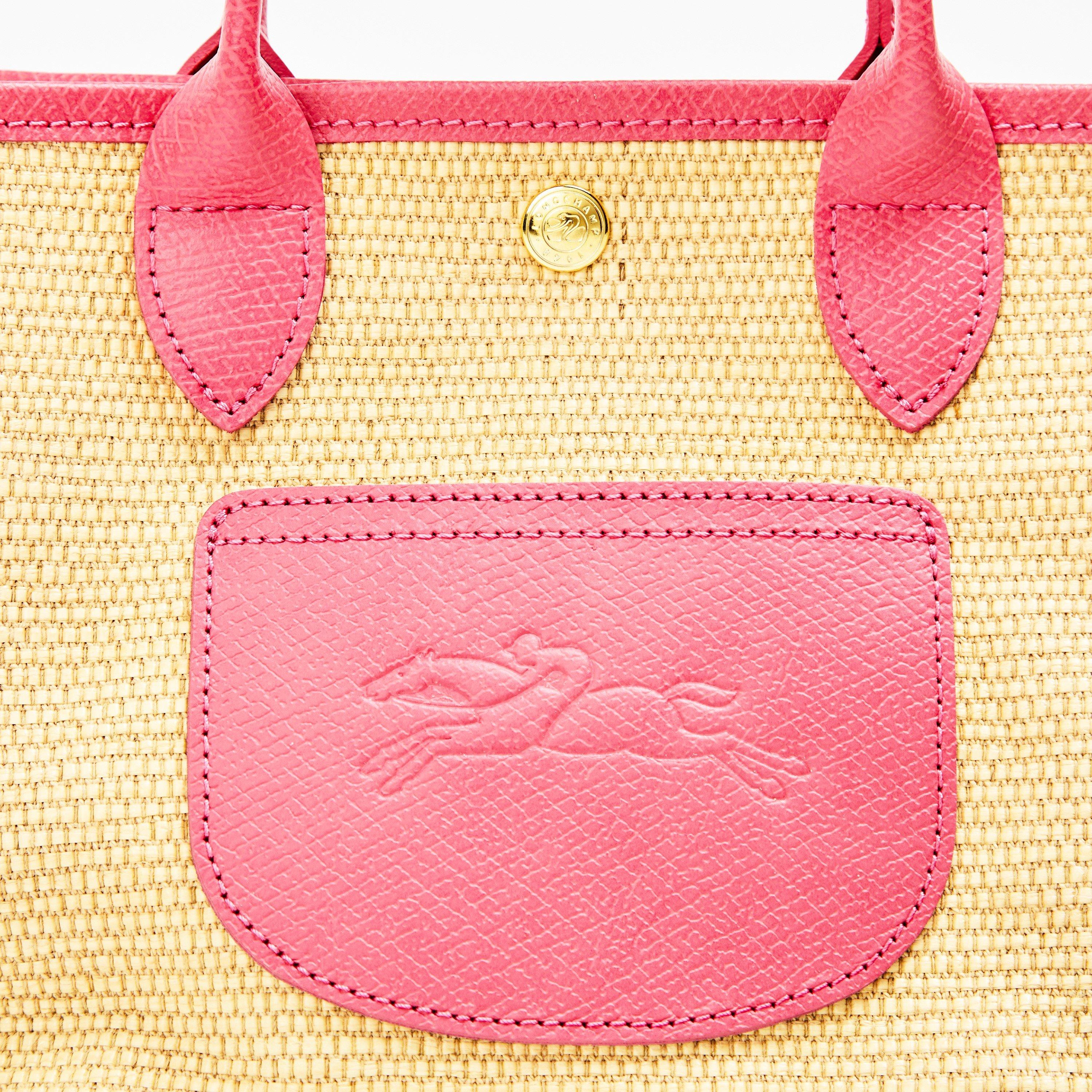 Blush - Longchamp - Women's Panier Extra Small Tote Straw Bag - 4