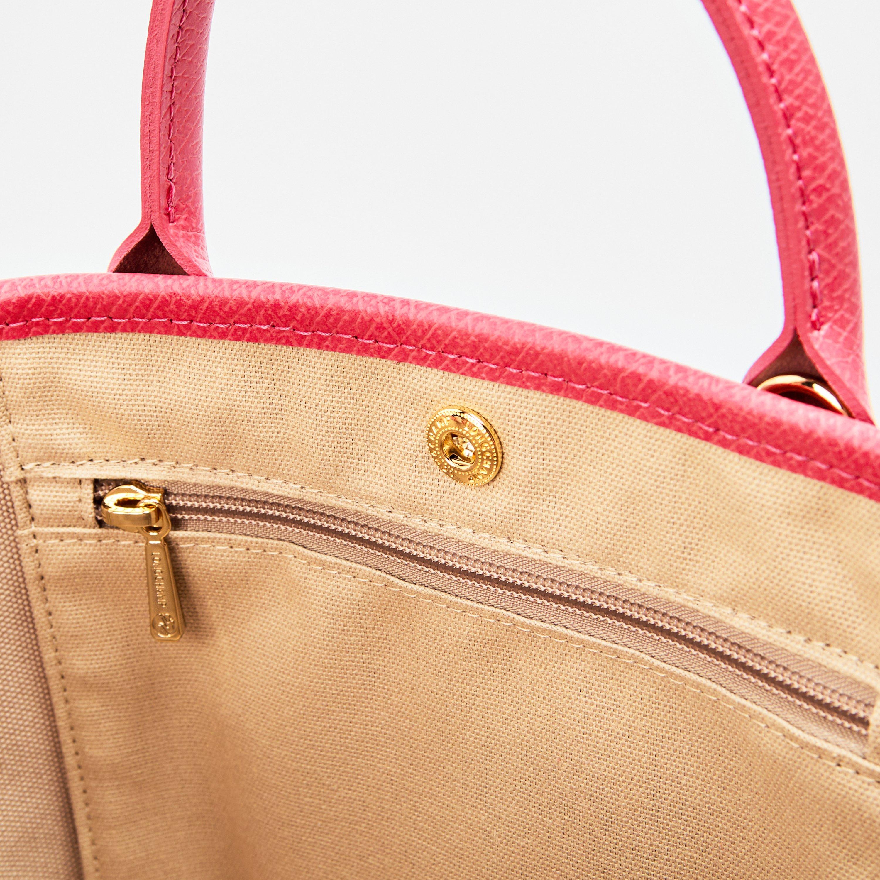 Blush - Longchamp - Women's Panier Extra Small Tote Straw Bag - 5