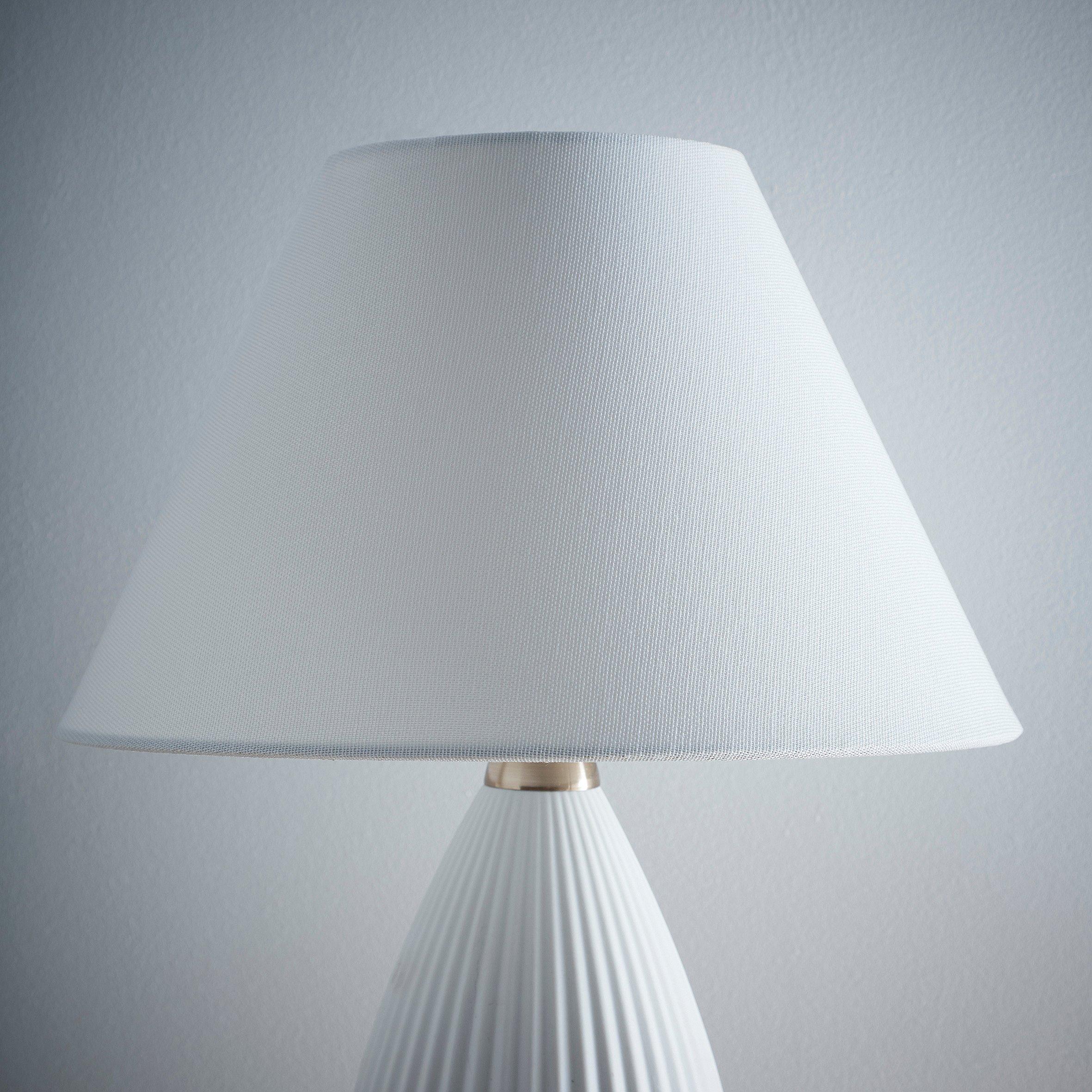 White - K Living - Traditional White Cotton Coolie Lampshade - 1