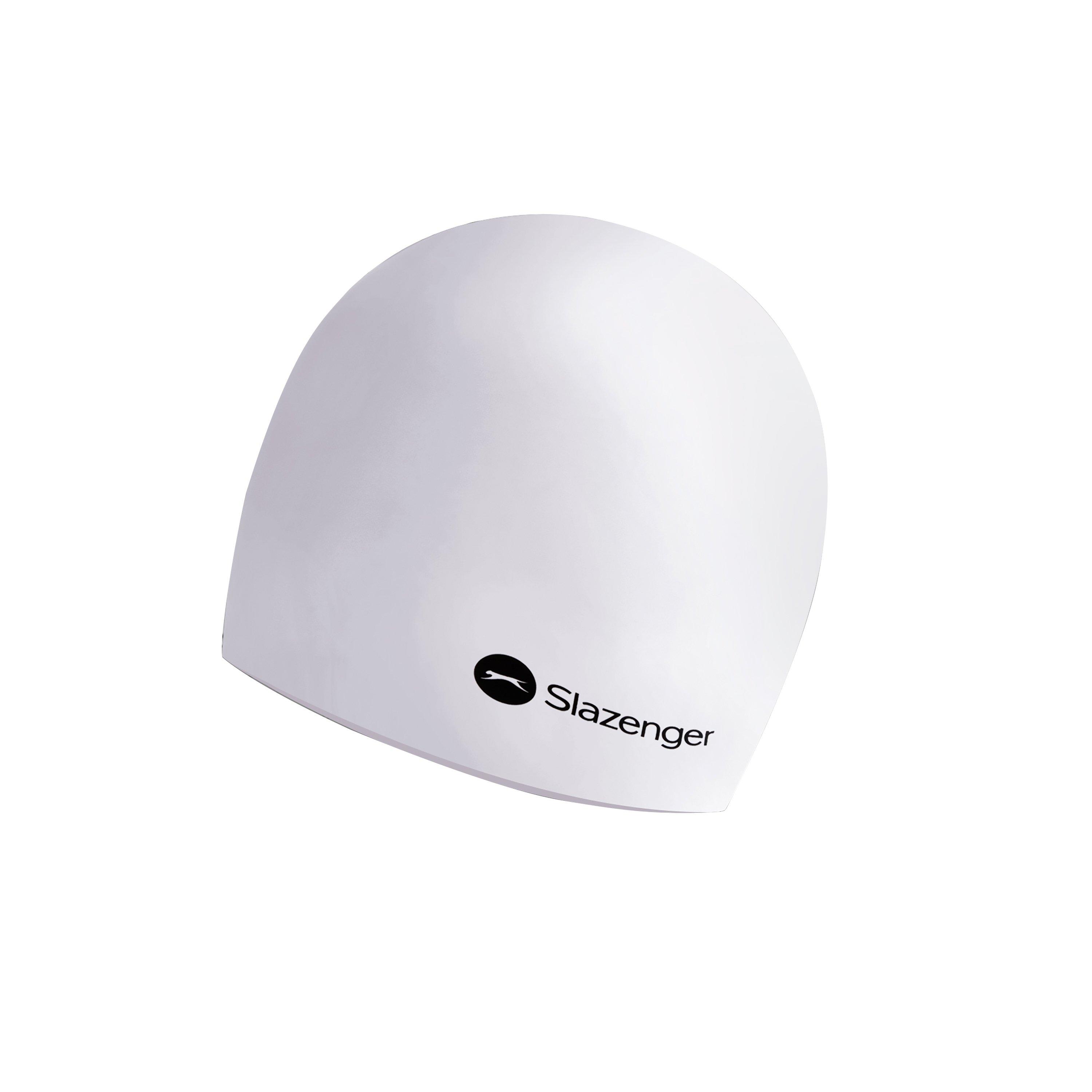 Slazenger Boys Silicone Swimming Cap Junior - White